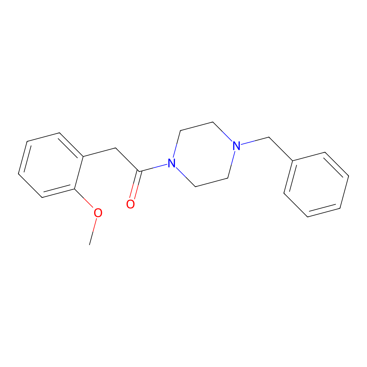 1-(4-Benzylpiperazin-1-yl)-2-(2-methoxyphenyl)ethanone molecular structure, CAS 328287-16-7