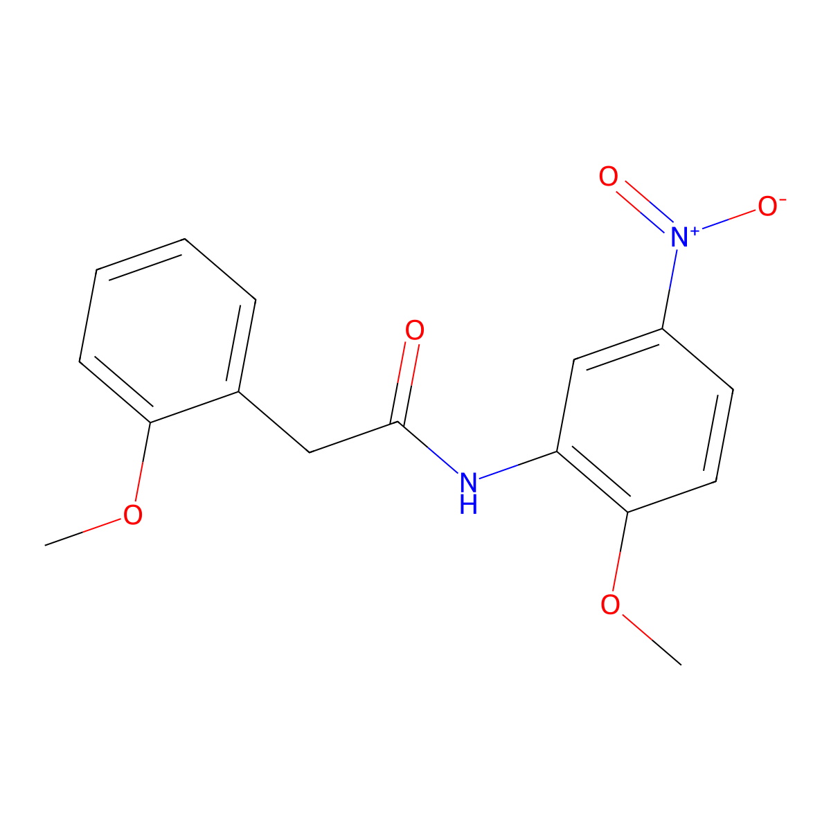 N-(2-methoxy-5-nitrophenyl)-2-(2-methoxyphenyl)acetamide molecular structure, CAS 328287-26-9
