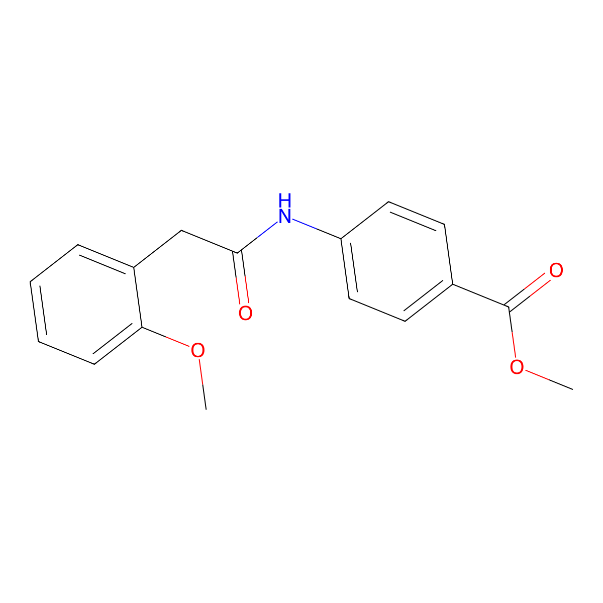 Methyl 4-{[(2-methoxyphenyl)acetyl]amino}benzoate molecular structure, CAS 328287-27-0