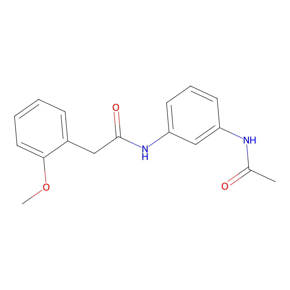N-[3-(acetylamino)phenyl]-2-(2-methoxyphenyl)acetamide molecular structure, CAS 328287-28-1
