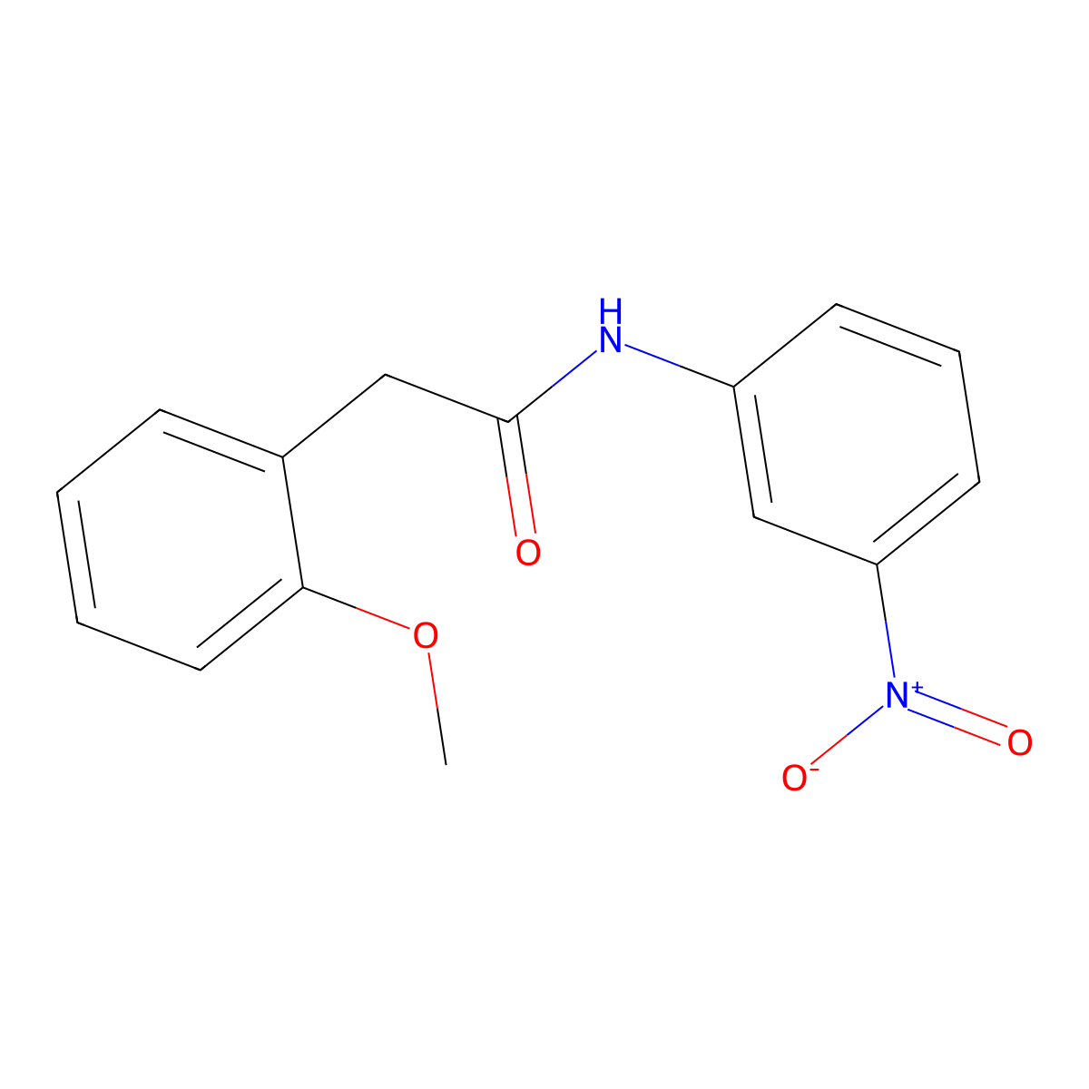 2-(2-methoxyphenyl)-N-(3-nitrophenyl)acetamide molecular structure, CAS 328287-29-2