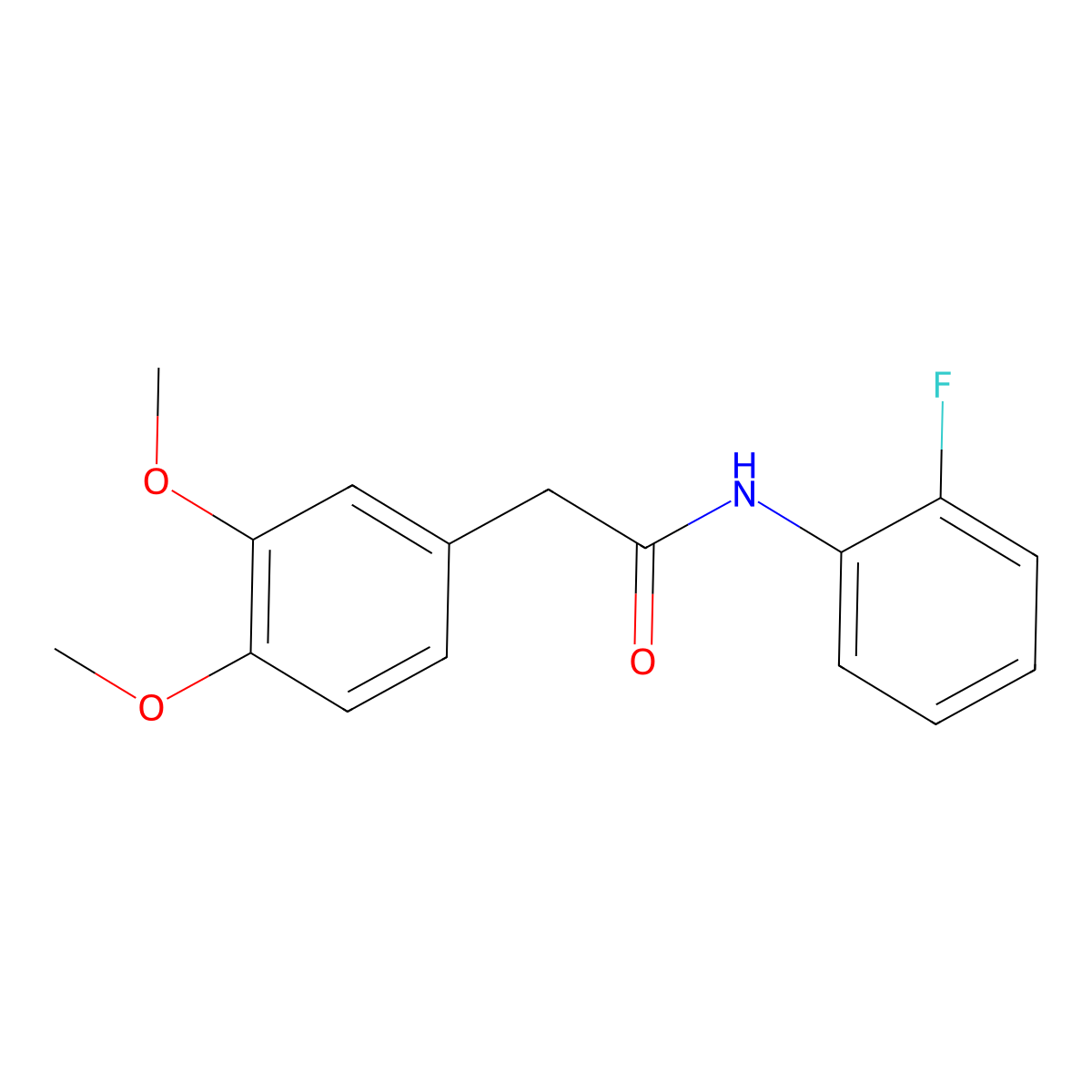 2-(3,4-dimethoxyphenyl)-N-(2-fluorophenyl)acetamide molecular structure, CAS 328287-31-6