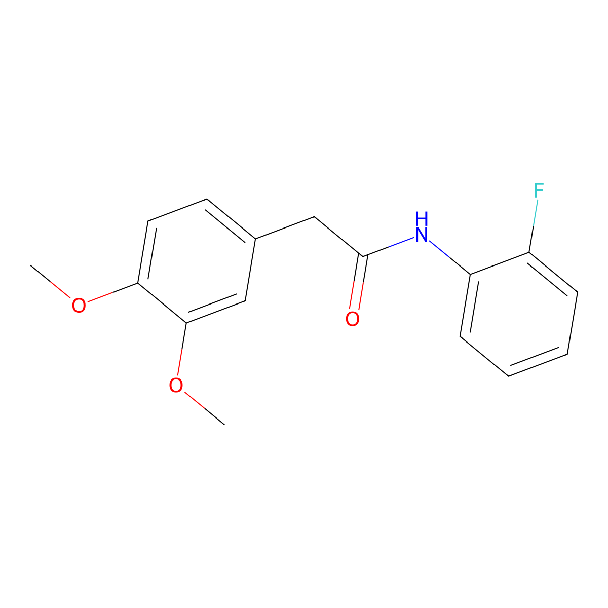 2-(3,4-dimethoxyphenyl)-N-(2-fluorophenyl)acetamide molecular structure, CAS 328287-31-6