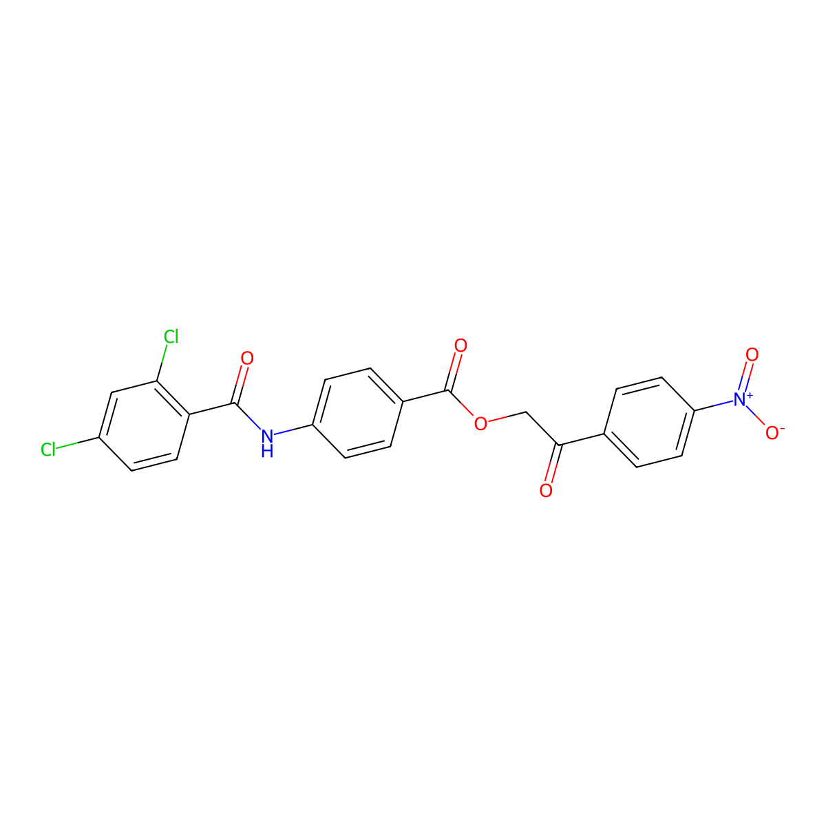 2-{4-Nitrophenyl}-2-oxoethyl 4-[(2,4-dichlorobenzoyl)amino]benzoate molecular structure, CAS 328287-70-3