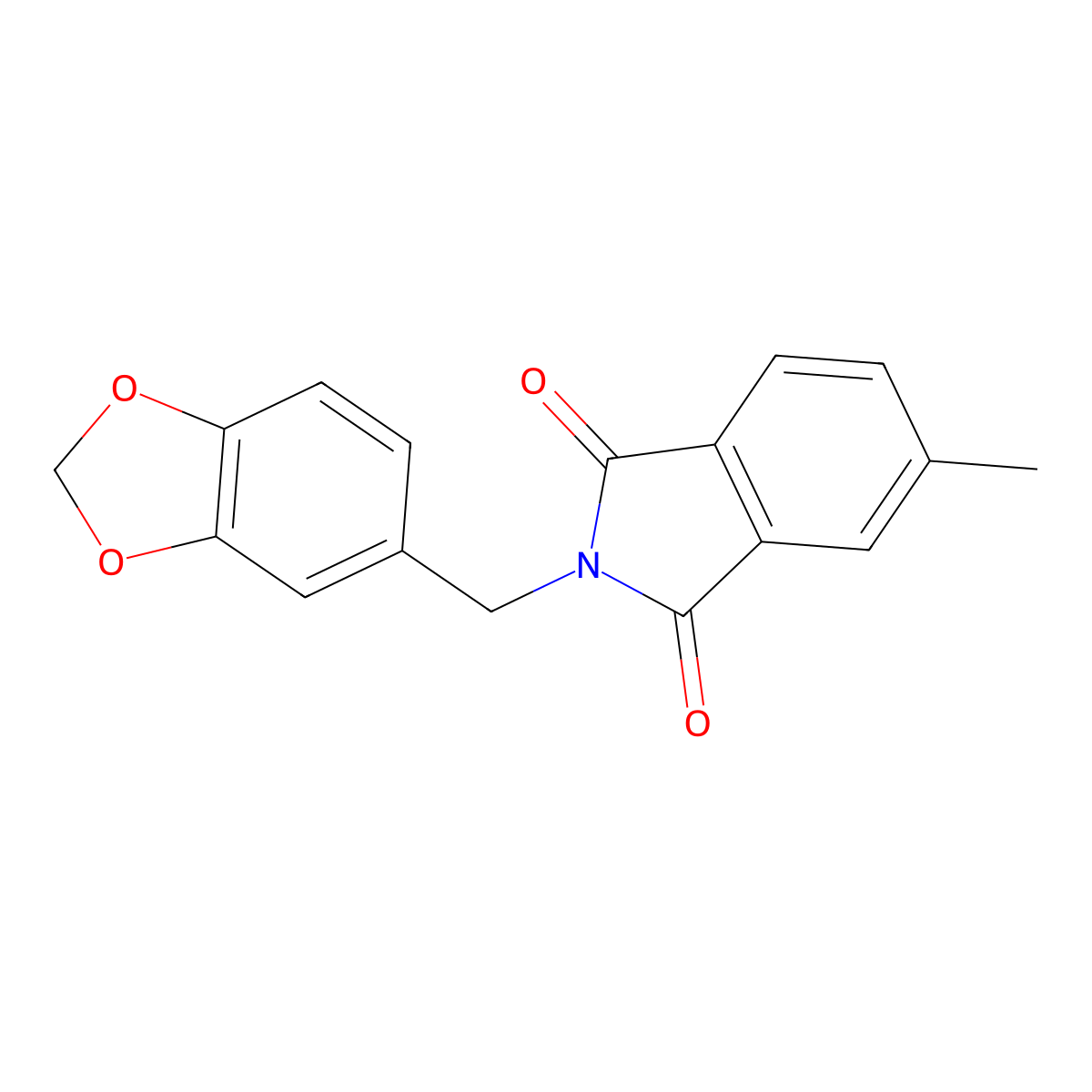 2-(1,3-benzodioxol-5-ylmethyl)-5-methyl-1H-isoindole-1,3(2H)-dione molecular structure, CAS 328288-07-9