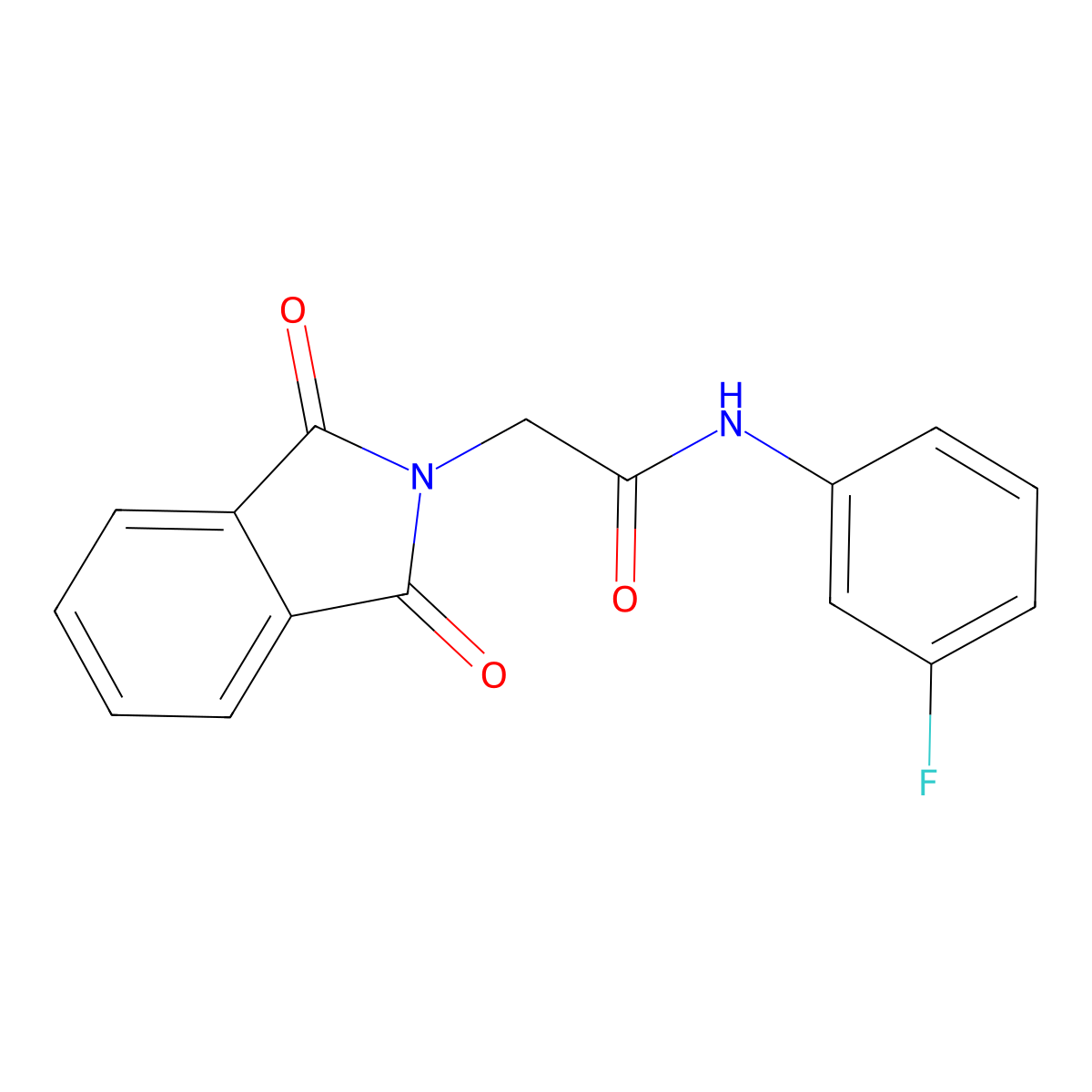 2-(1,3-dioxo-1,3-dihydro-2H-isoindol-2-yl)-N-(3-fluorophenyl)acetamide molecular structure, CAS 328288-30-8