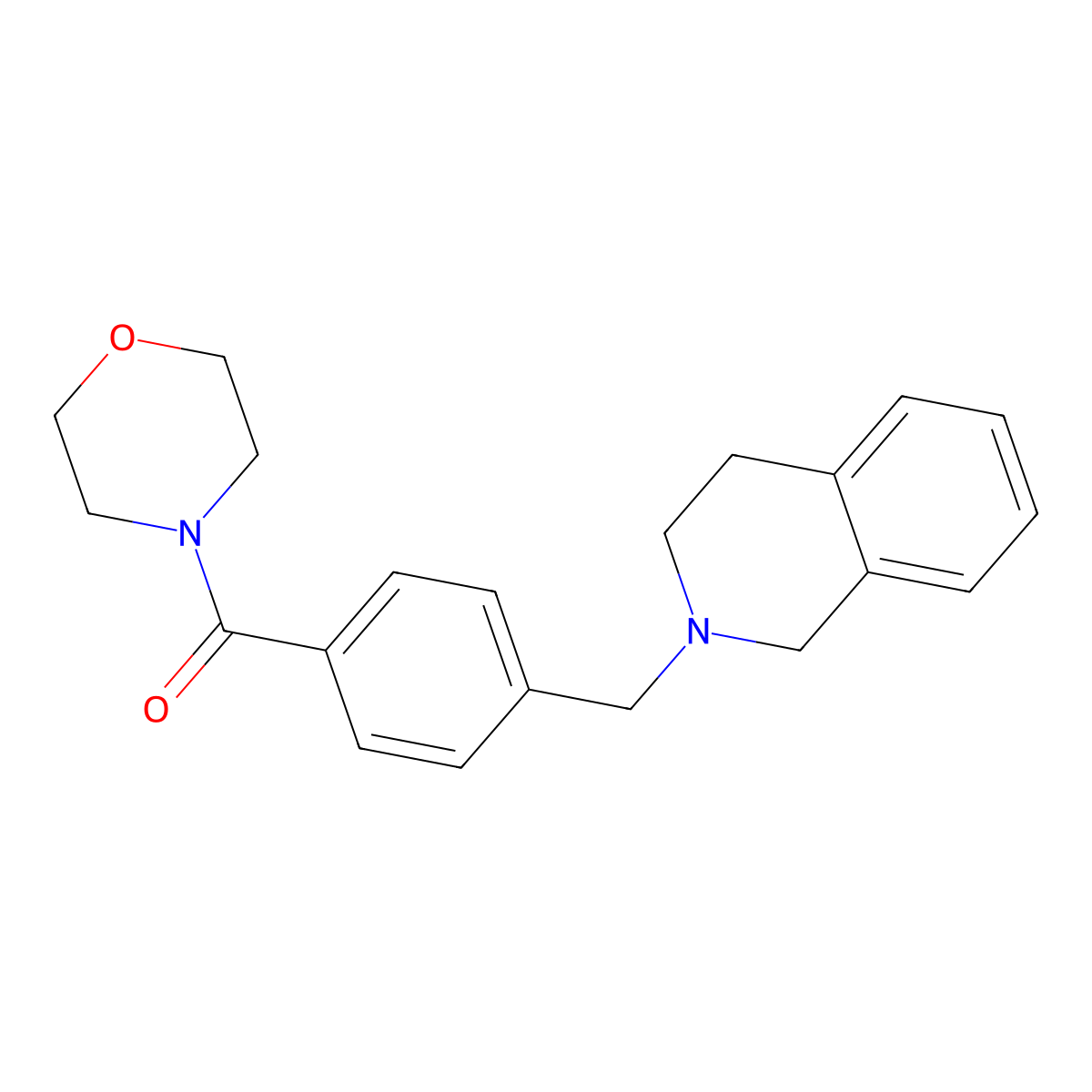 [4-(3,4-dihydro-1H-isoquinolin-2-ylmethyl)phenyl]-morpholin-4-ylmethanone molecular structure, CAS 328288-75-1
