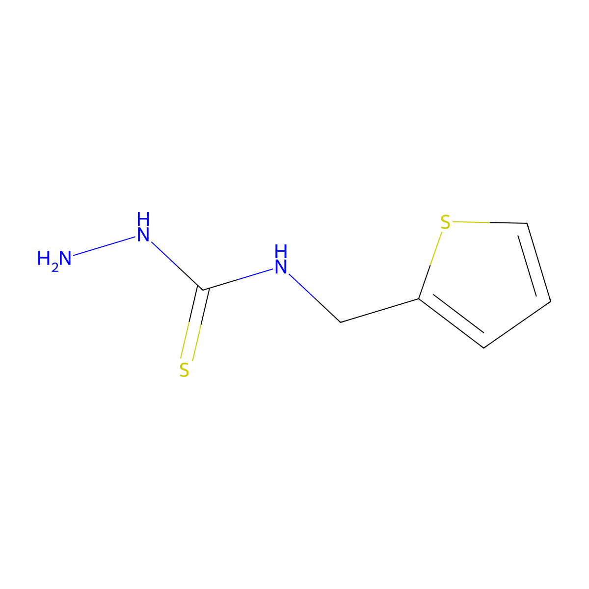 N-(2-Thienylmethyl)hydrazinecarbothioamide molecular structure, CAS 328288-82-0
