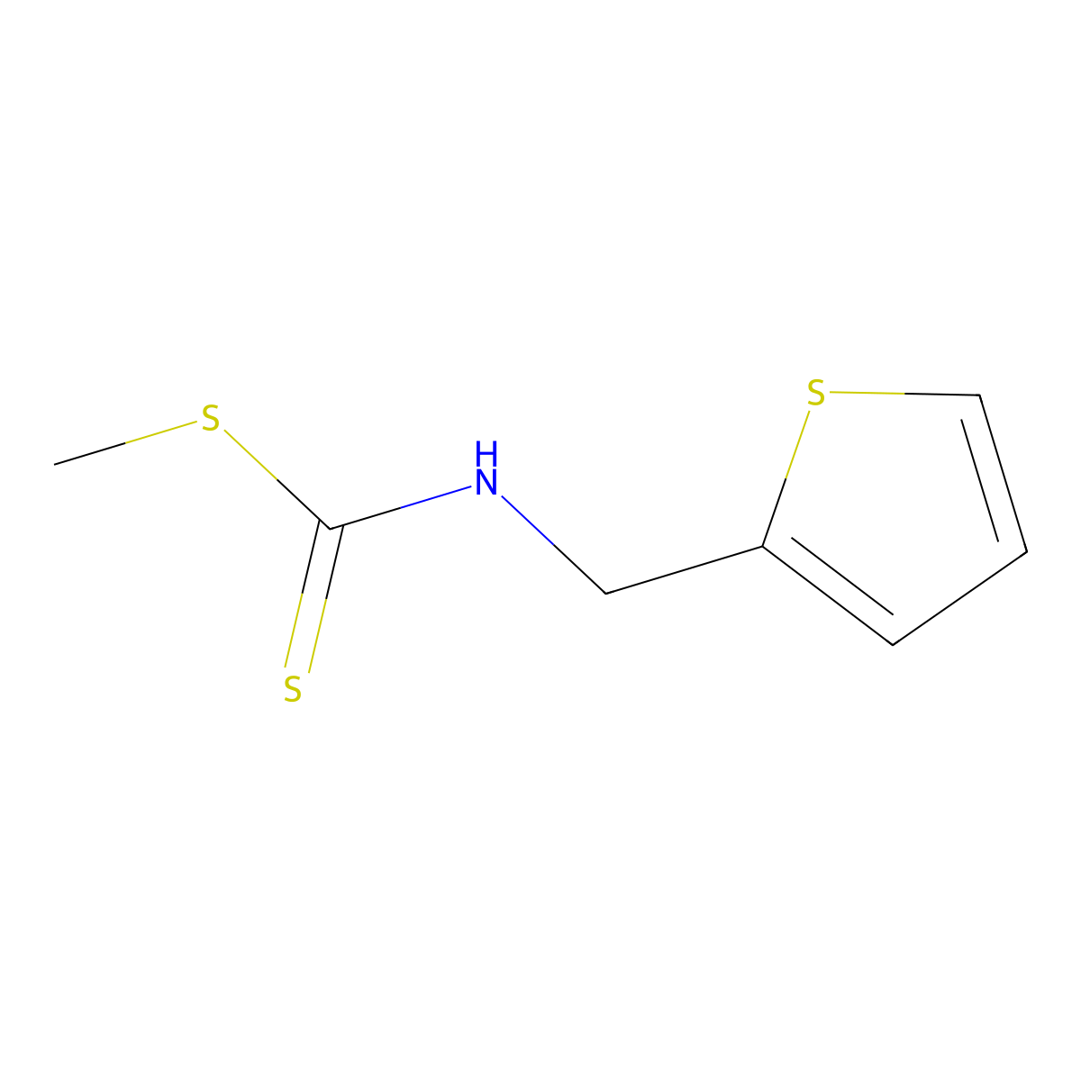methyl N-(2-thienylmethyl)carbamodithioate molecular structure, CAS 328288-84-2
