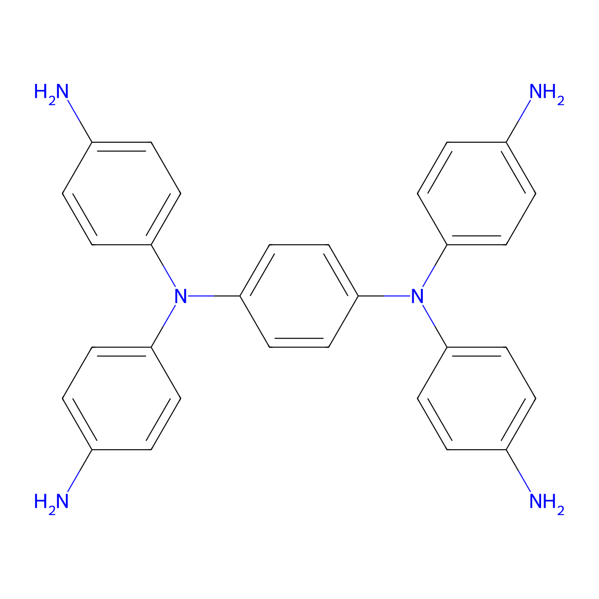 1,4-Benzenediamine, N1,N1,N4,N4-tetrakis(4-aminophenyl)- molecular structure, CAS 3283-07-6