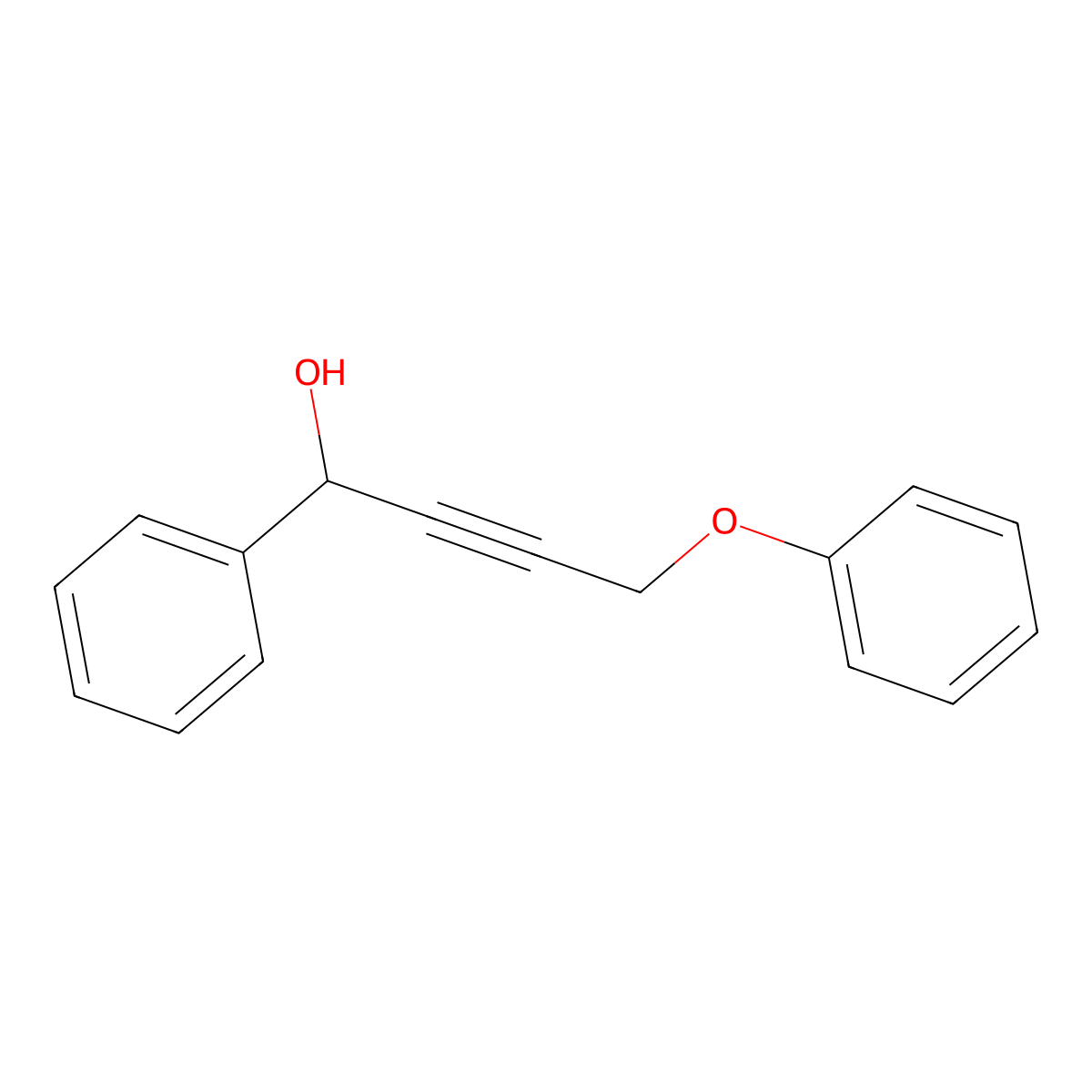 alpha-(3-Phenoxy-1-propyn-1-yl)benZenemethanol molecular structure, CAS 32833-65-1