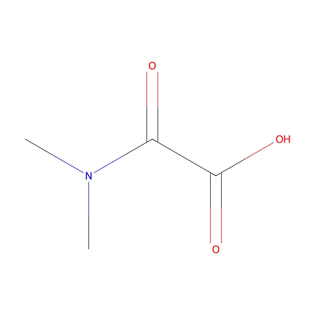 N,N-Dimethyloxamic acid molecular structure, CAS 32833-96-8