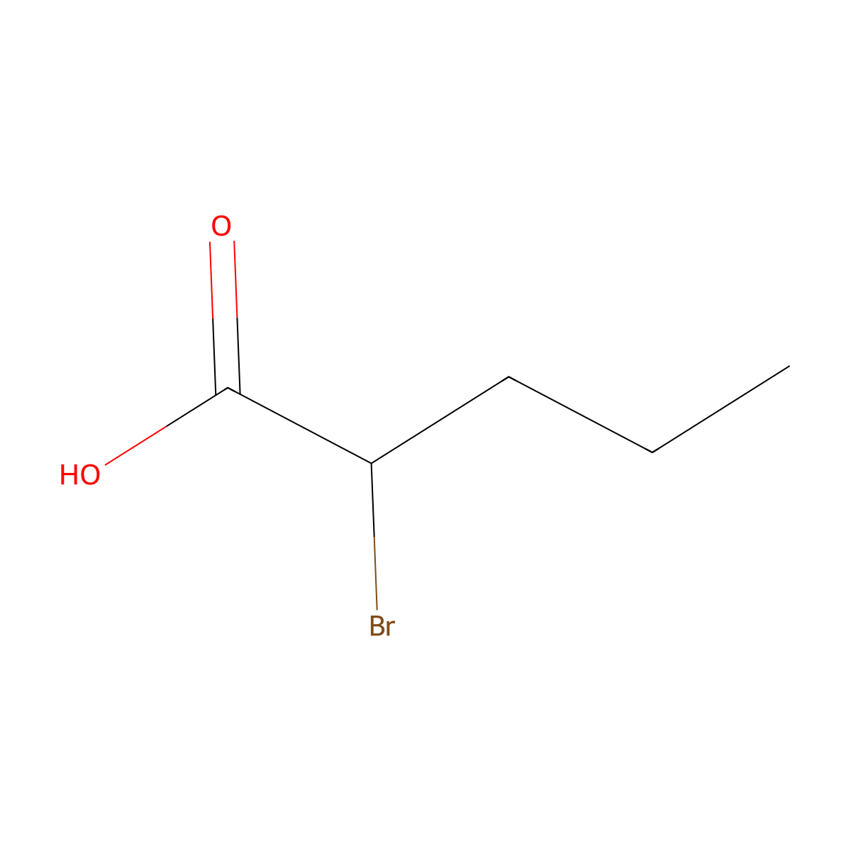 (2S)-2-bromopentanoic acid molecular structure, CAS 32835-74-8