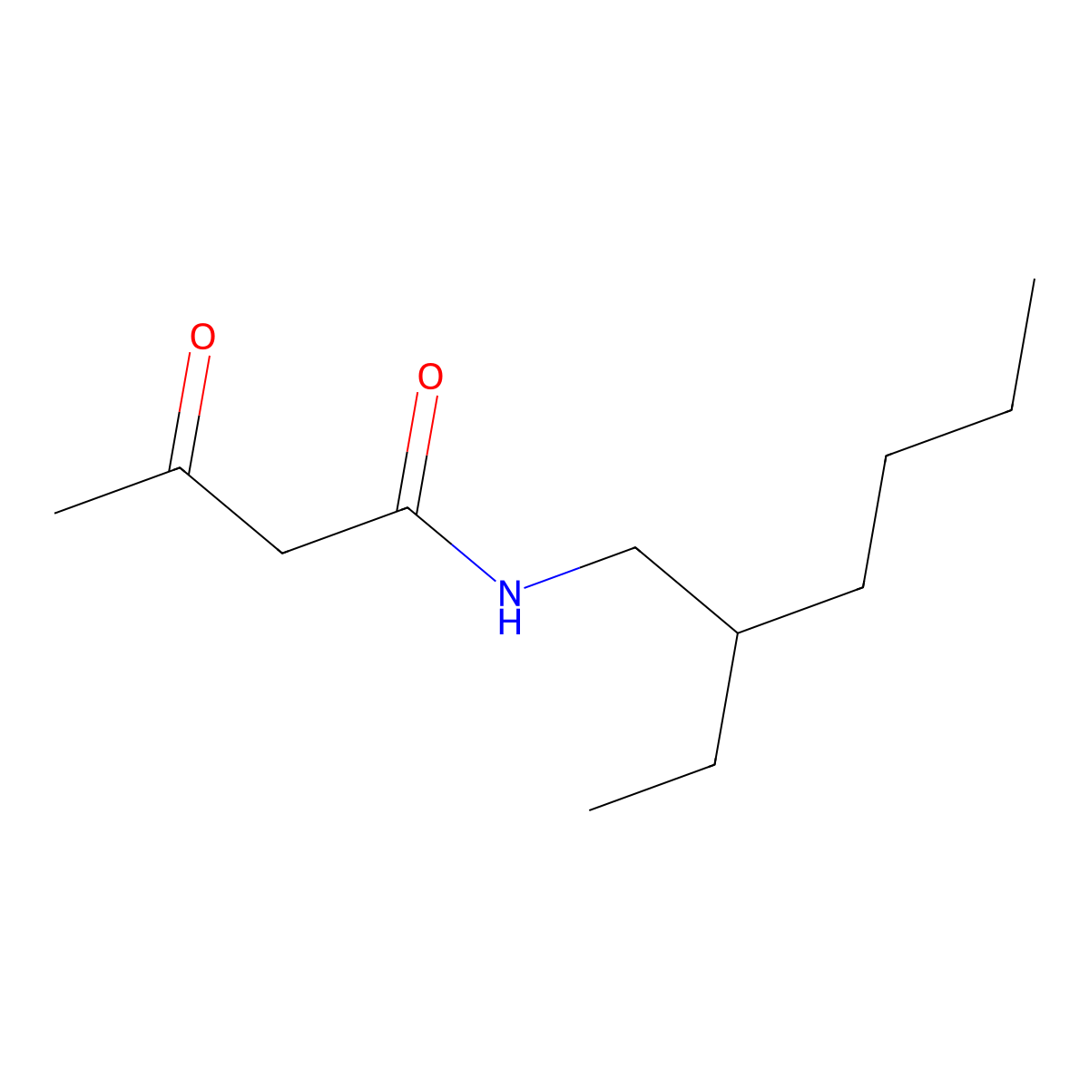N-(2-ethylhexyl)-3-oxobutyramide molecular structure, CAS 32837-36-8