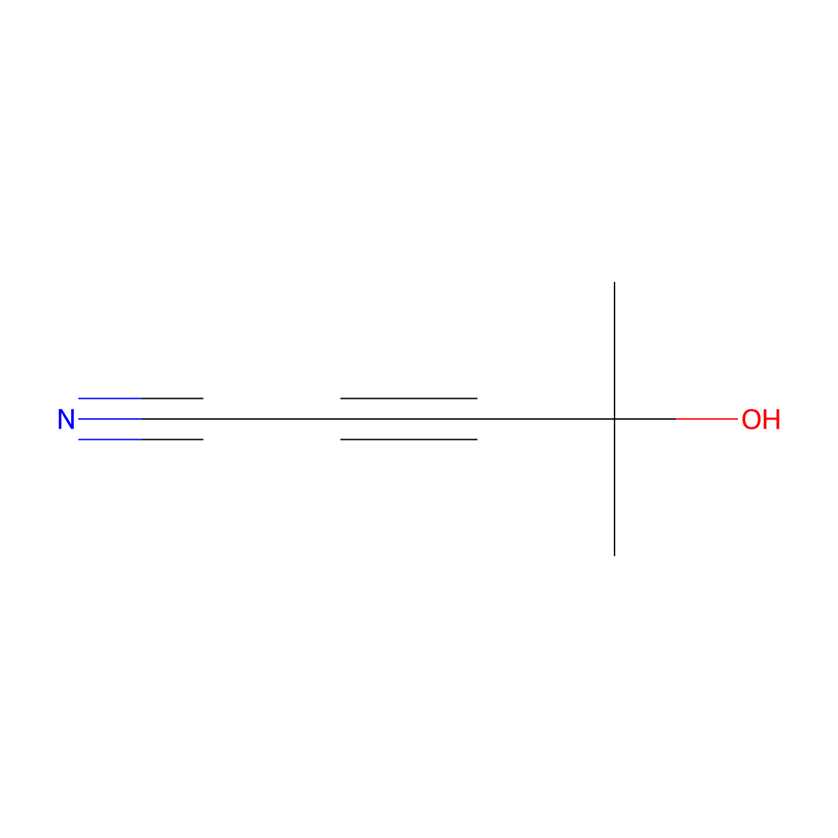 2-Pentynenitrile, 4-hydroxy-4-methyl- molecular structure, CAS 32837-87-9