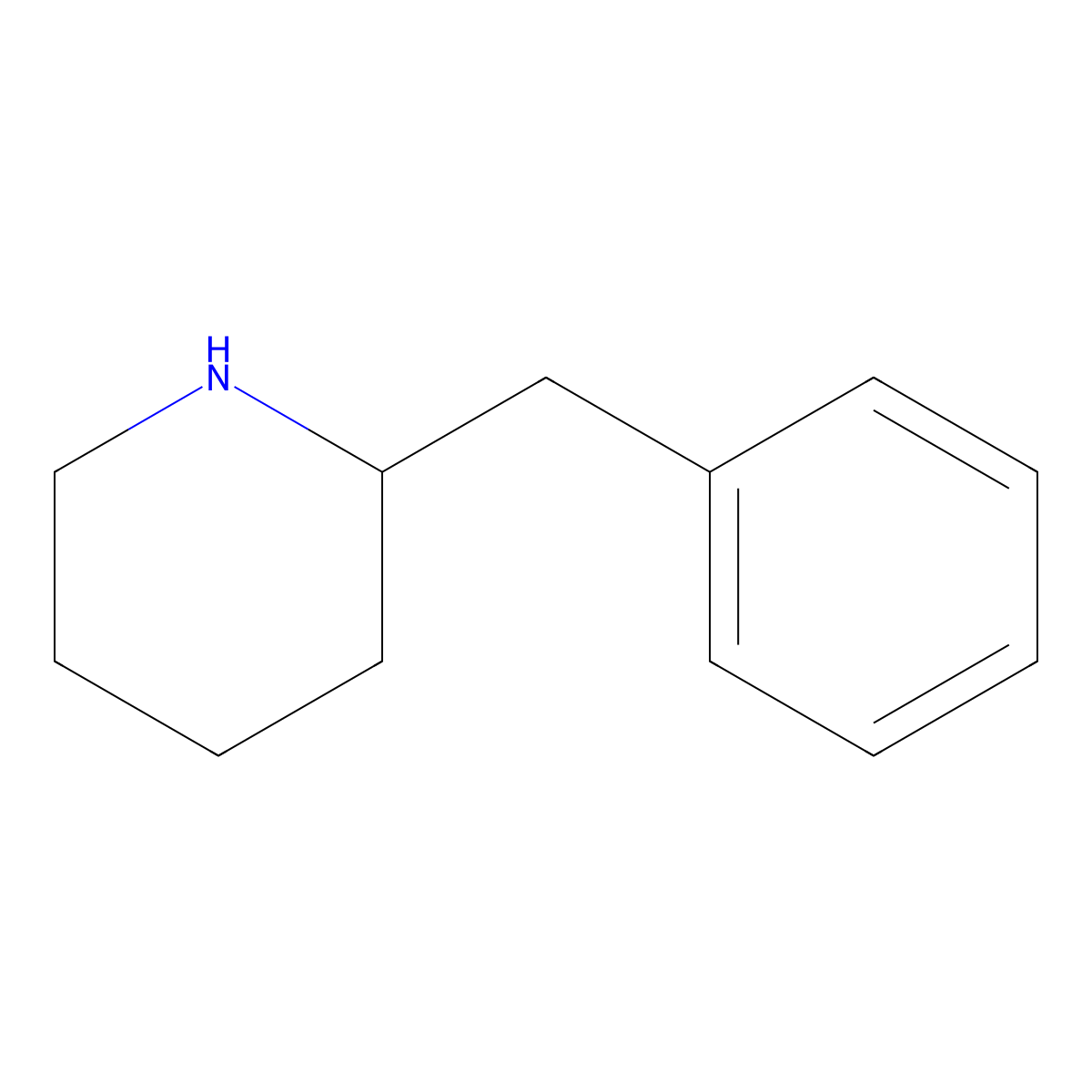 2-Benzylpiperidine molecular structure, CAS 32838-55-4