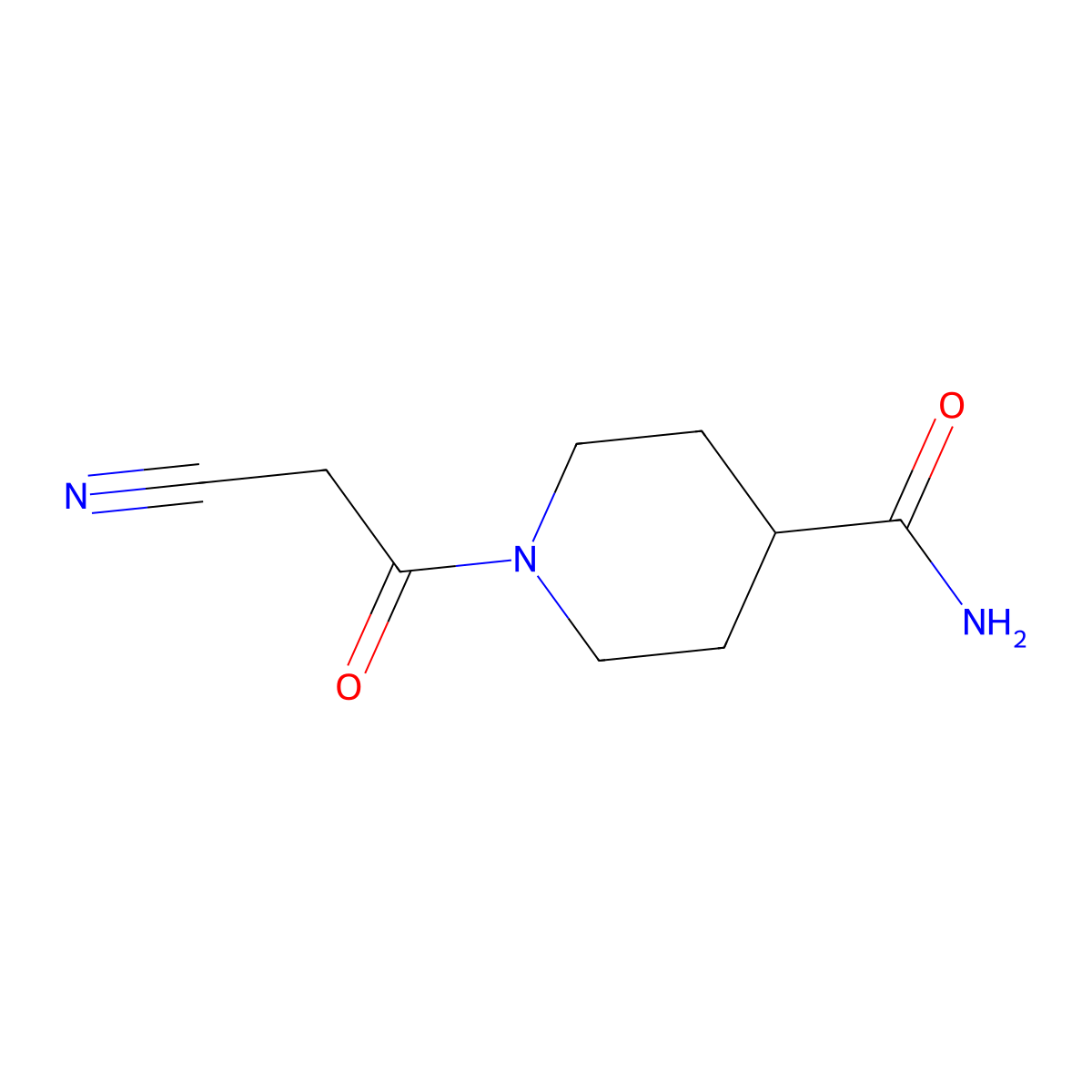 1-(2-Cyanoacetyl)piperidine-4-carboxamide molecular structure, CAS 328384-63-0