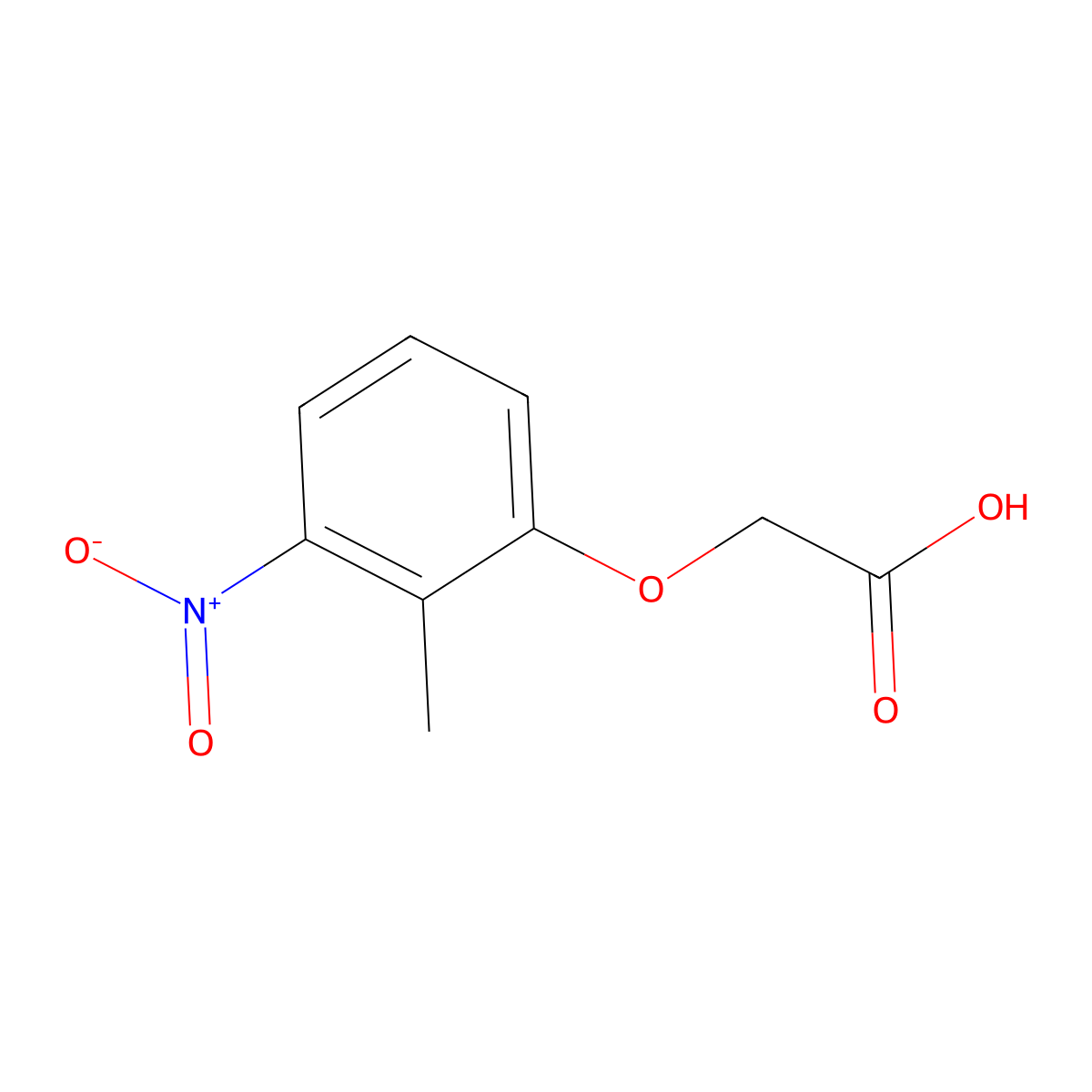 (2-Methyl-3-nitrophenoxy)acetic acid molecular structure, CAS 328388-15-4