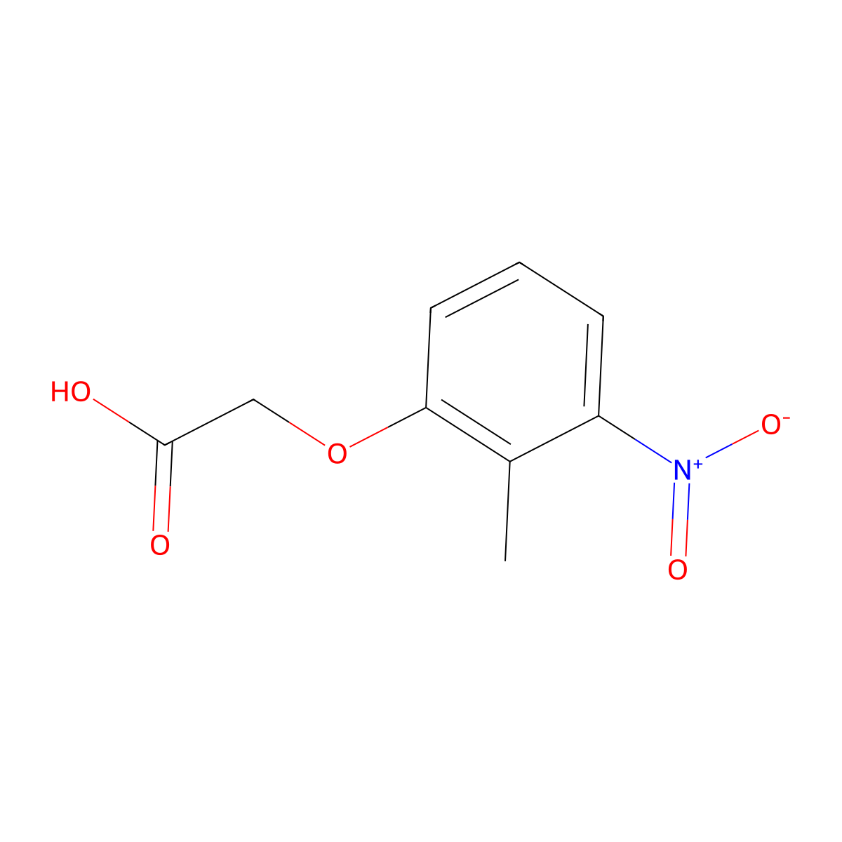 (2-Methyl-3-nitrophenoxy)acetic acid molecular structure, CAS 328388-15-4