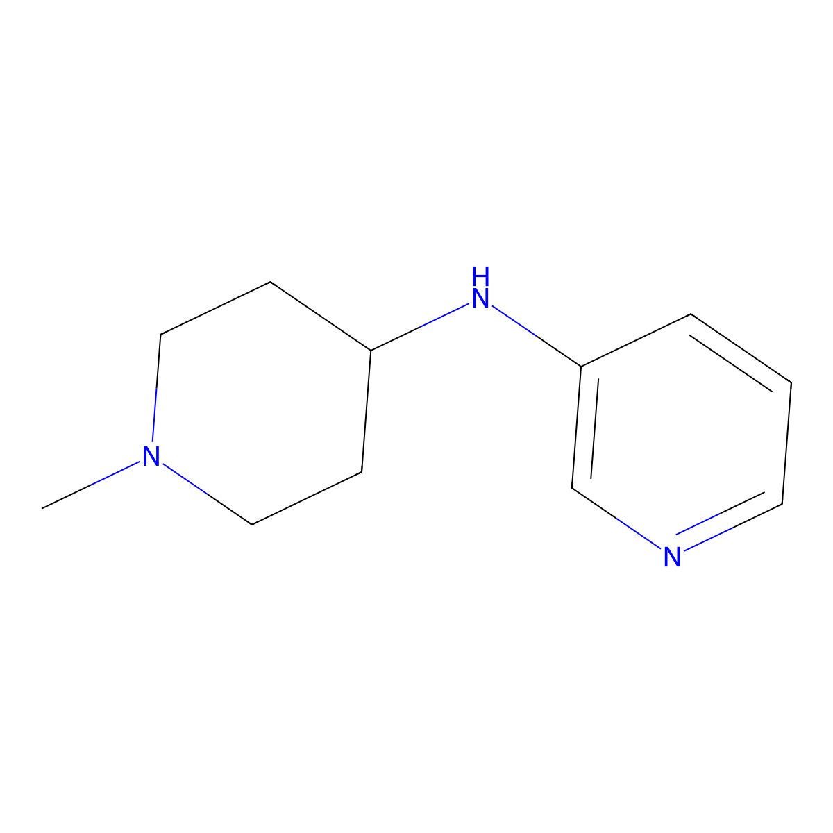 N-(1-methylpiperidin-4-yl)pyridin-3-amine molecular structure, CAS 328391-47-5