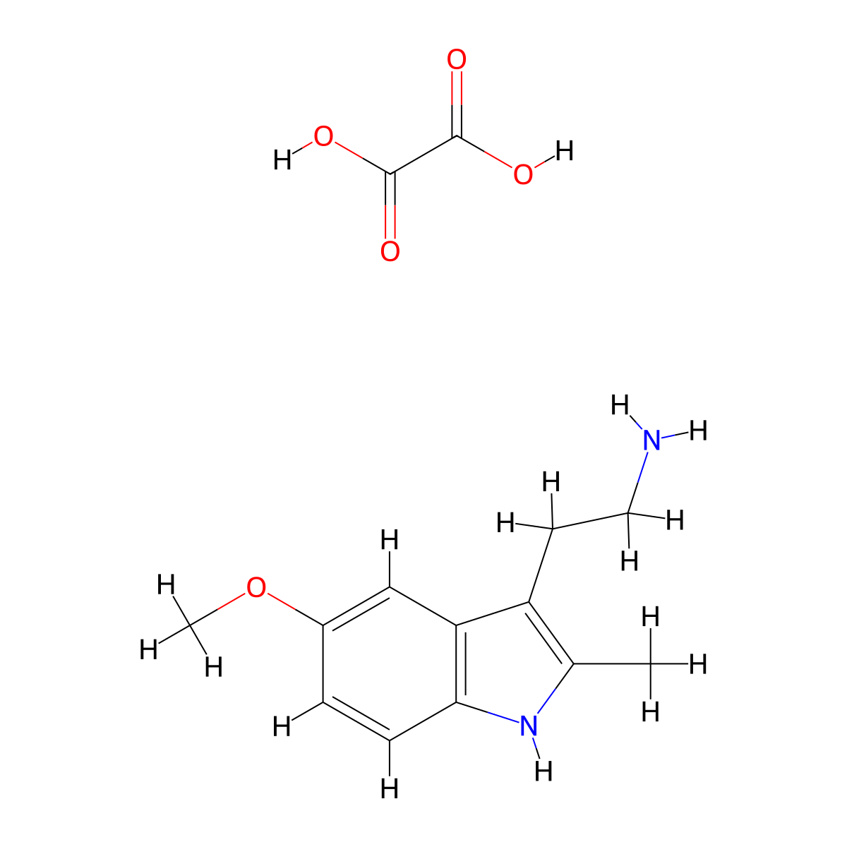 2-(5-Methoxy-2-methyl-1H-indol-3-YL)ethanamine oxalate molecular structure, CAS 328395-19-3