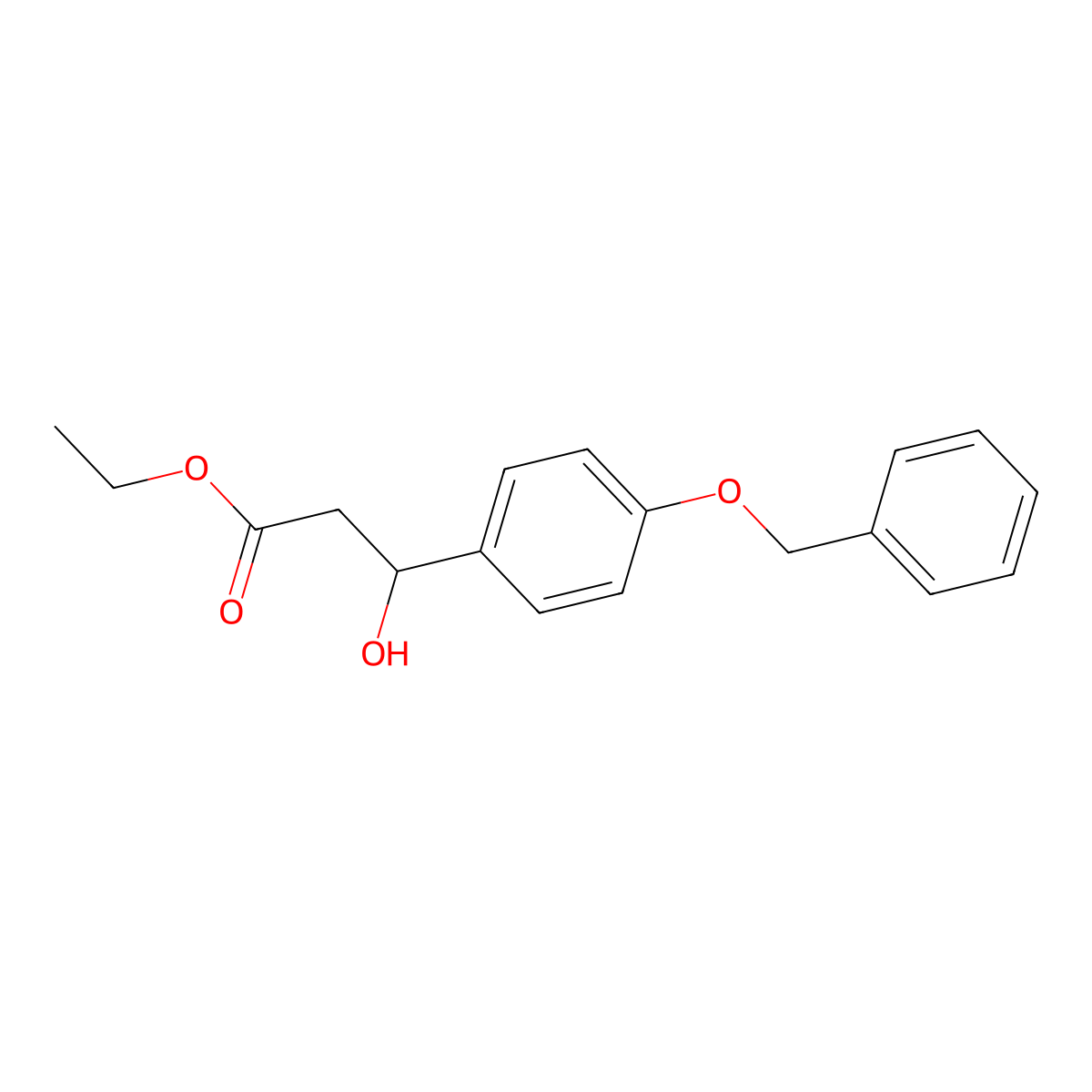 Ethyl 3-[4-(benzyloxy)phenyl]-3-hydroxypropanoate molecular structure, CAS 328396-03-8