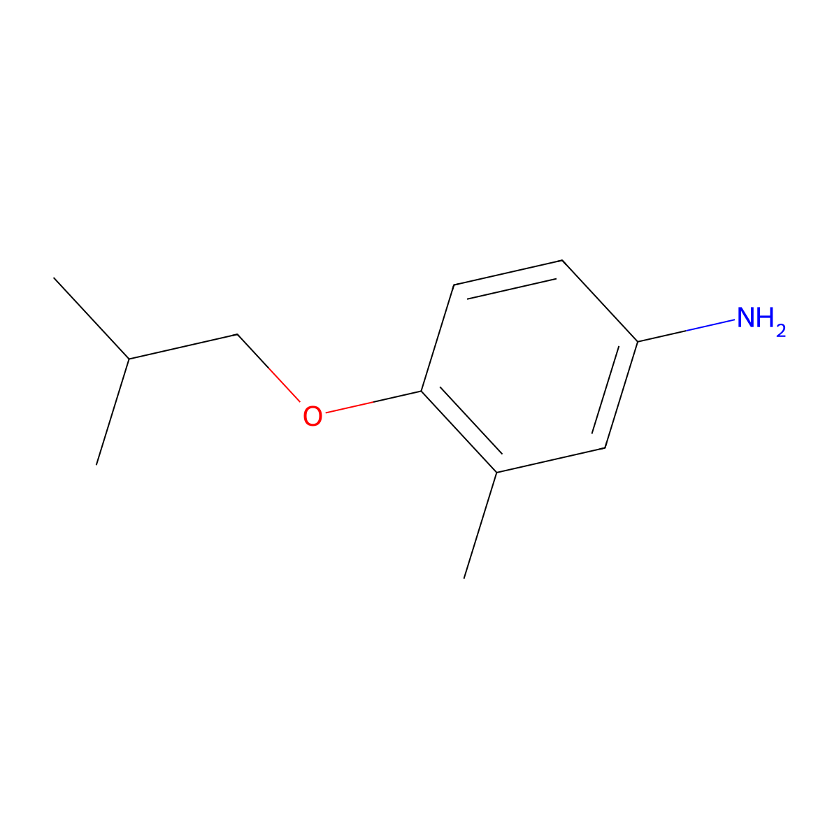 3-Methyl-4-(2-methylpropoxy)aniline molecular structure, CAS 328396-69-6