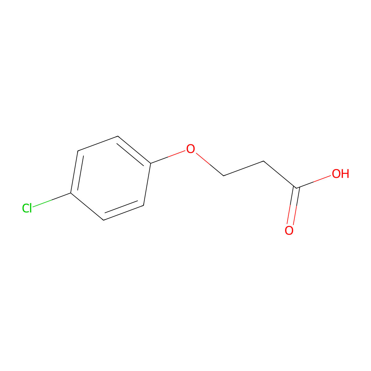 3-(4-Chlorophenoxy)propionic acid molecular structure, CAS 3284-79-5