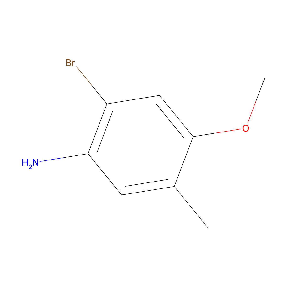 2-Bromo-4-methoxy-5-methylaniline molecular structure, CAS 328400-86-8