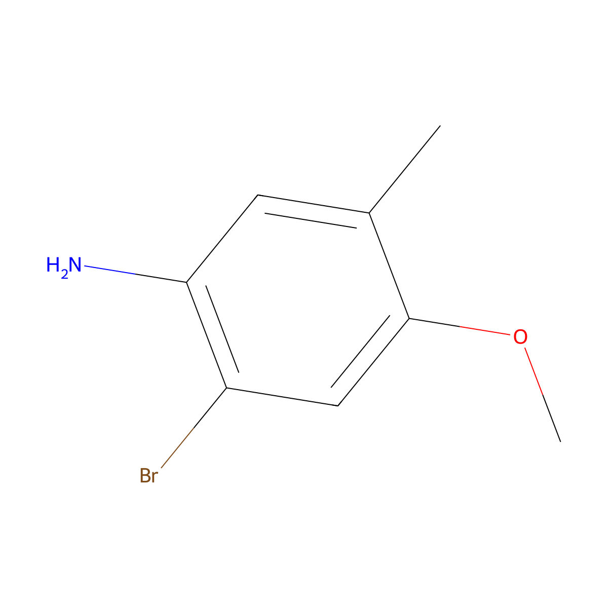 2-Bromo-4-methoxy-5-methylaniline molecular structure, CAS 328400-86-8