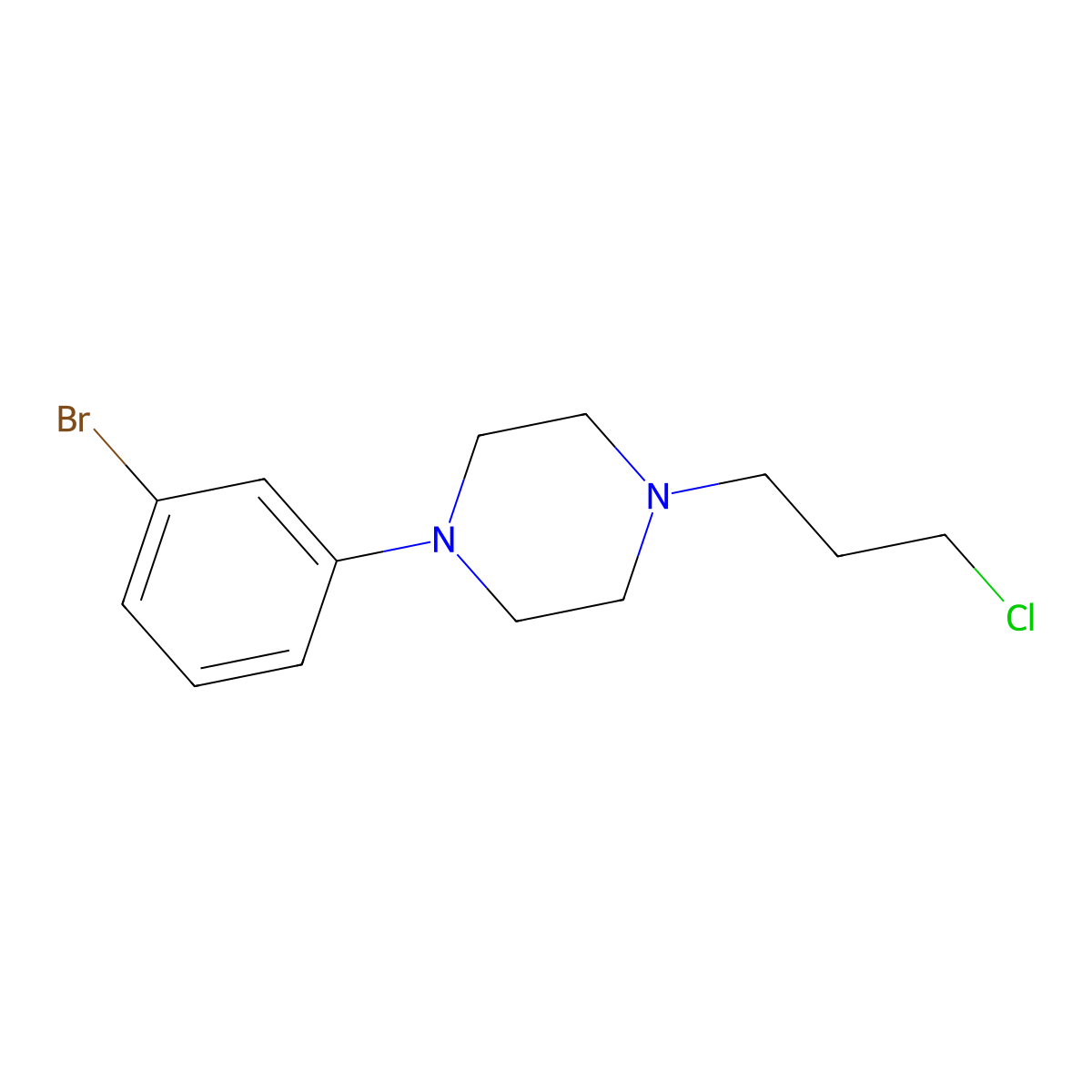 1-(3-Bromophenyl)-4-(3-chloropropyl)piperazine molecular structure, CAS 328410-01-1
