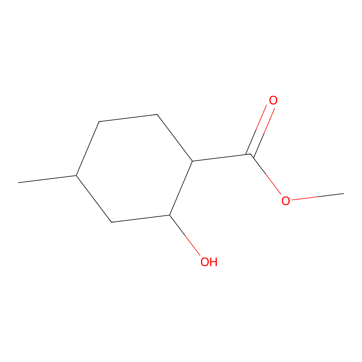 Methyl 2-hydroxy-4-methylcyclohexane-1-carboxylate molecular structure, CAS 3285-05-0