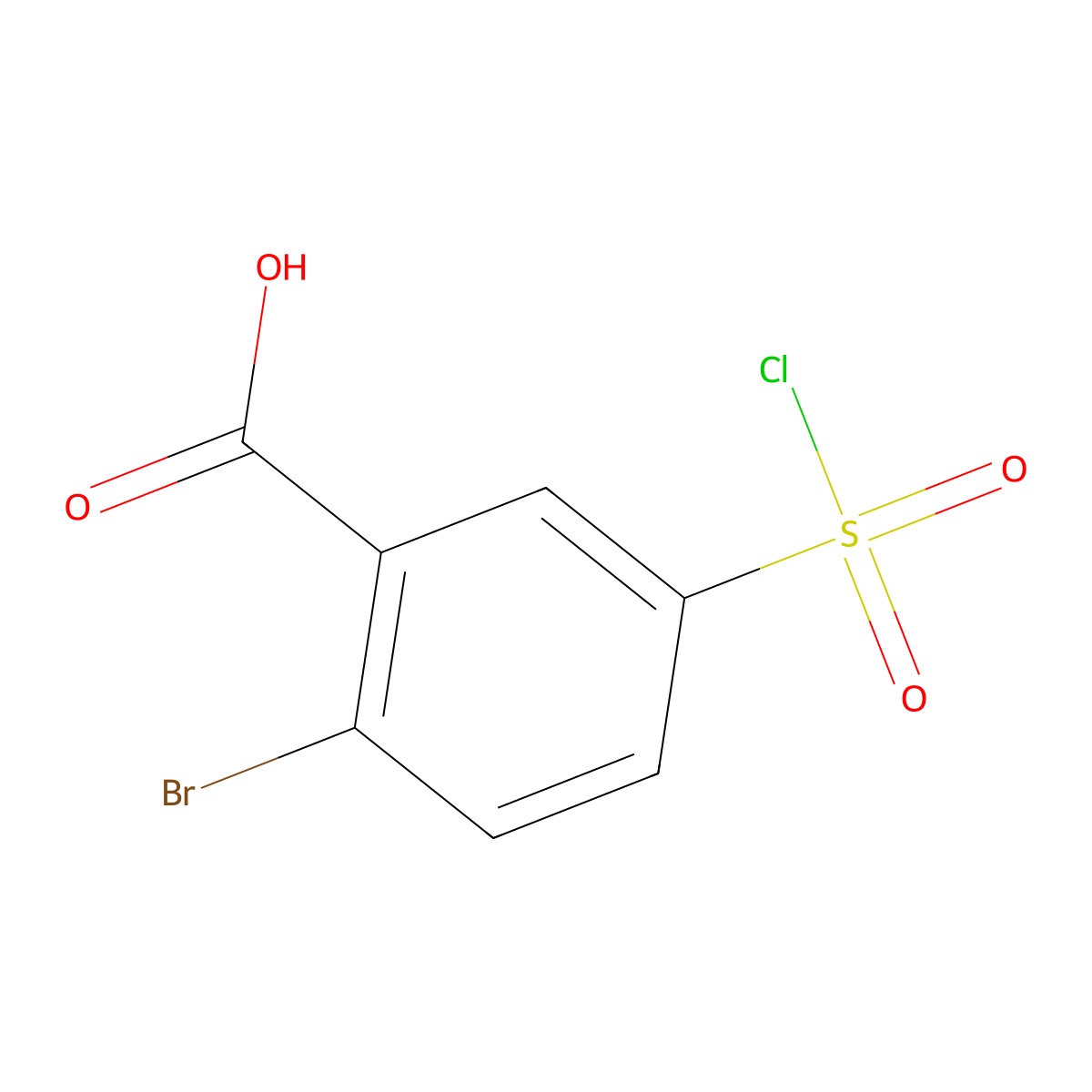 2-Bromo-5-(chlorosulfonyl)benzoic acid molecular structure, CAS 3285-31-2