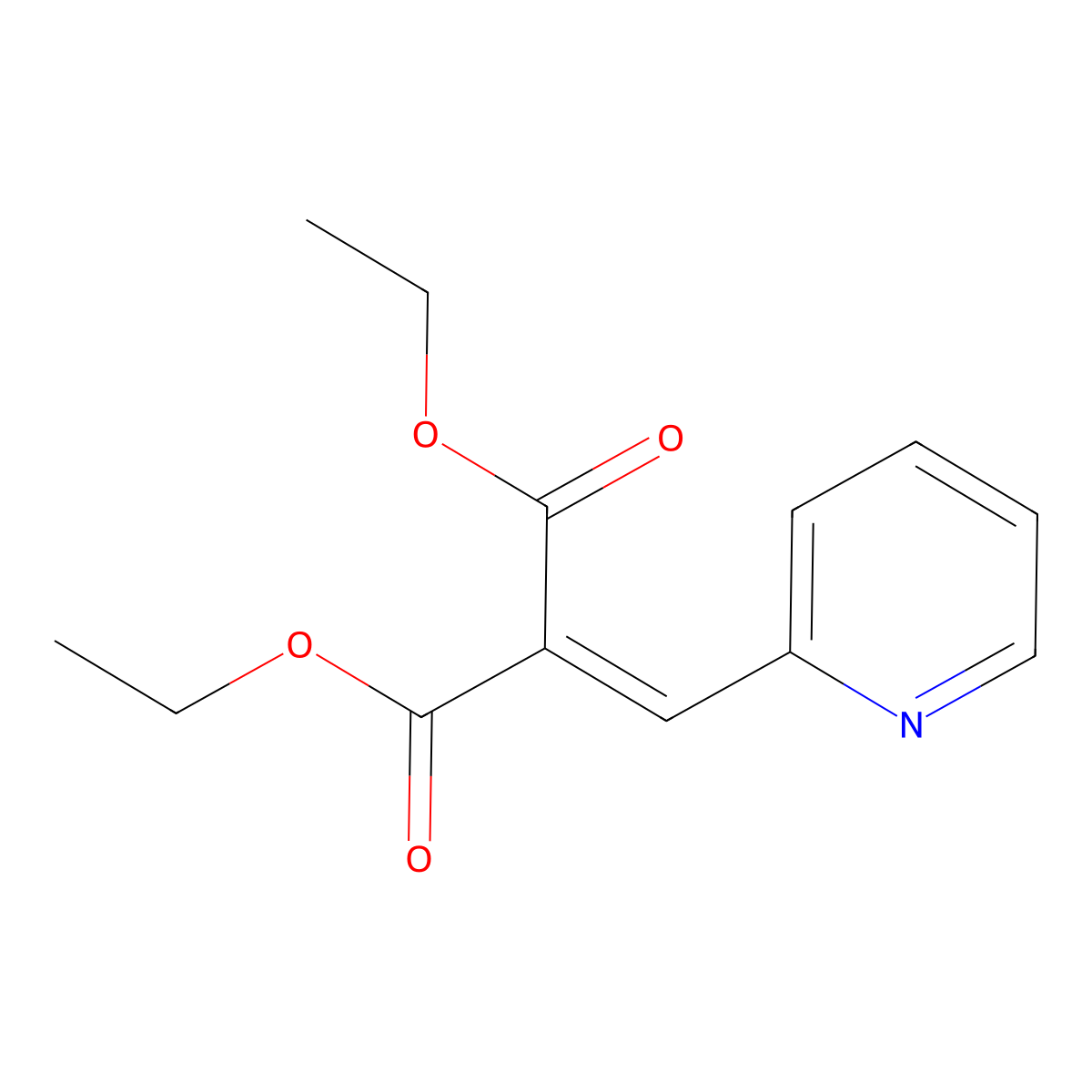 Diethyl [(pyridin-2-yl)methylidene]propanedioate molecular structure, CAS 3285-56-1