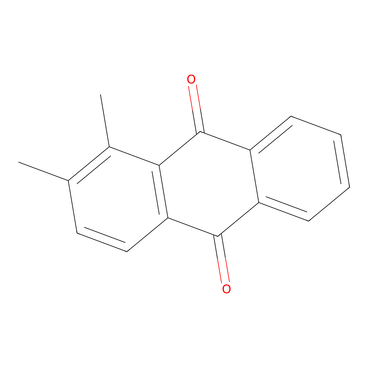 1,2-Dimethylanthraquinone molecular structure, CAS 3285-98-1
