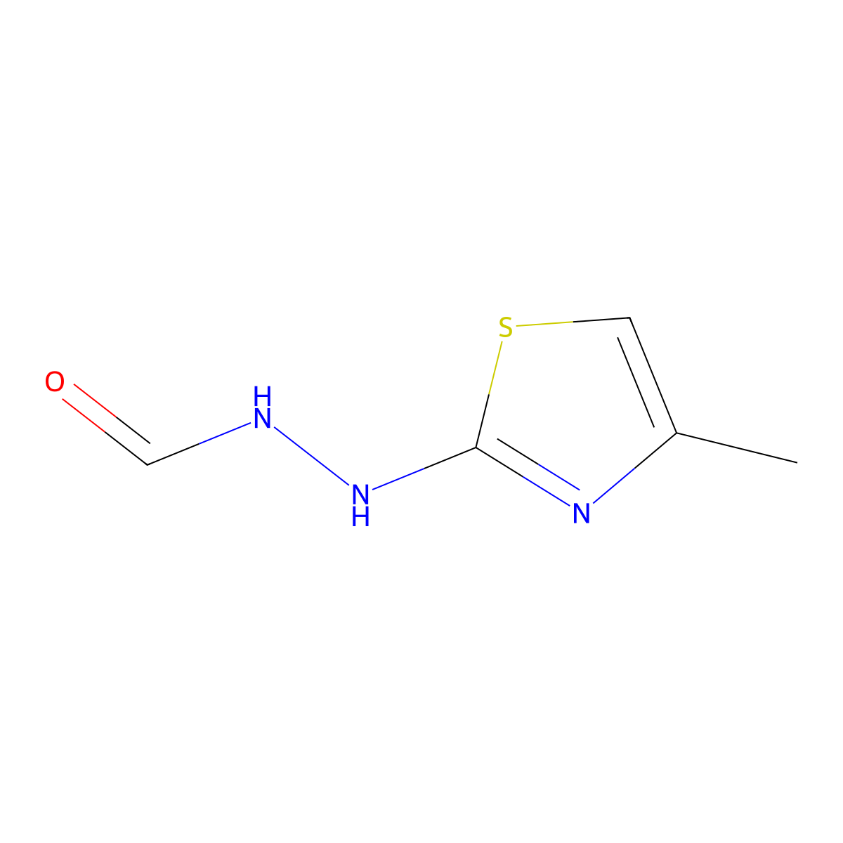 2-(4-Methyl-2-thiazolyl)hydrazinecarboxaldehyde molecular structure, CAS 32852-21-4