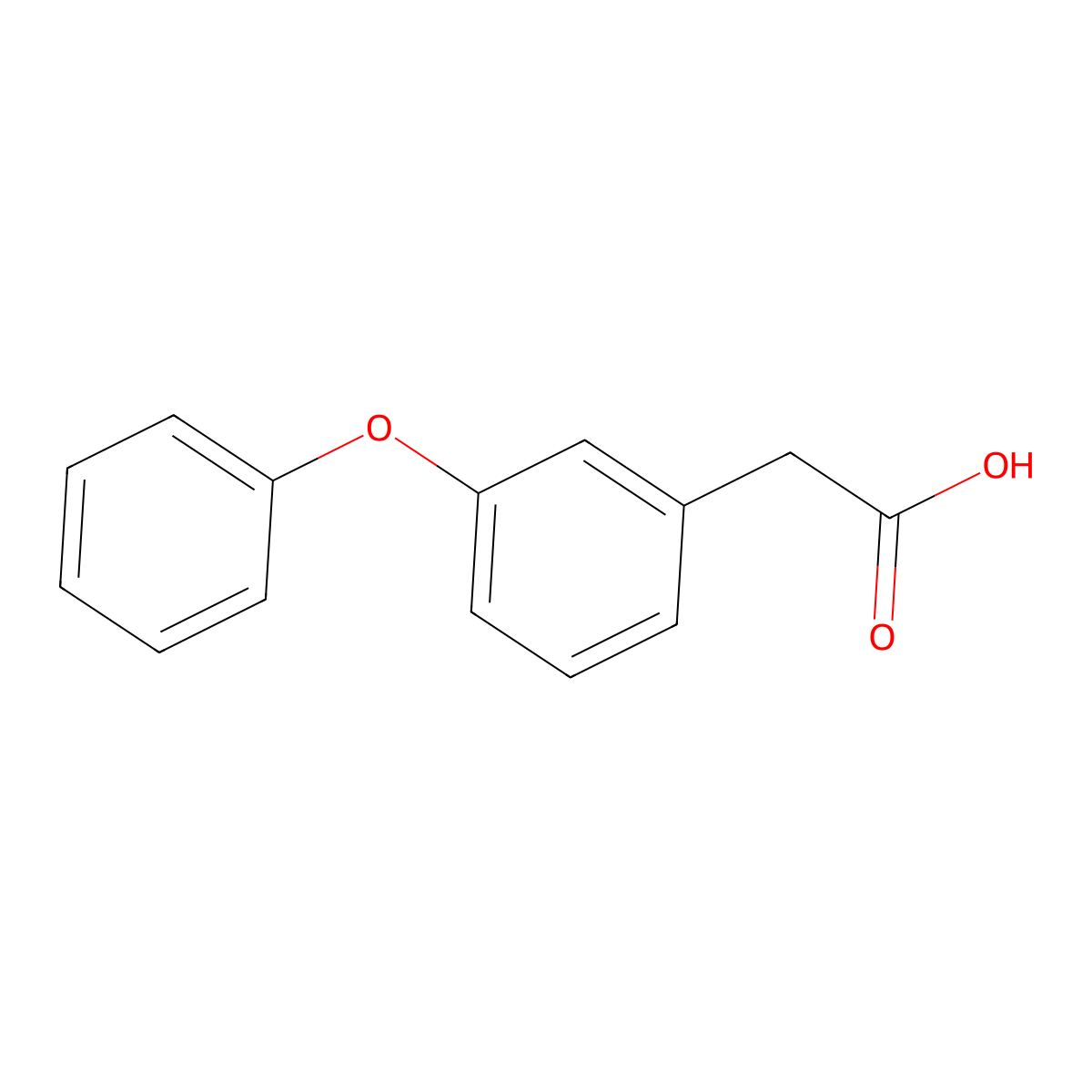 3-Phenoxyphenylacetic acid molecular structure, CAS 32852-81-6