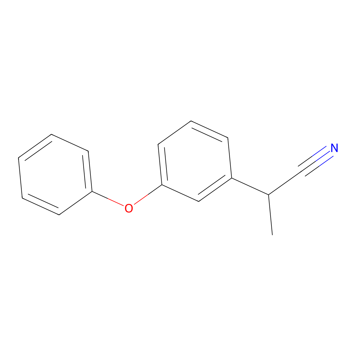 2-(3-Phenoxyphenyl)propanenitrile molecular structure, CAS 32852-95-2