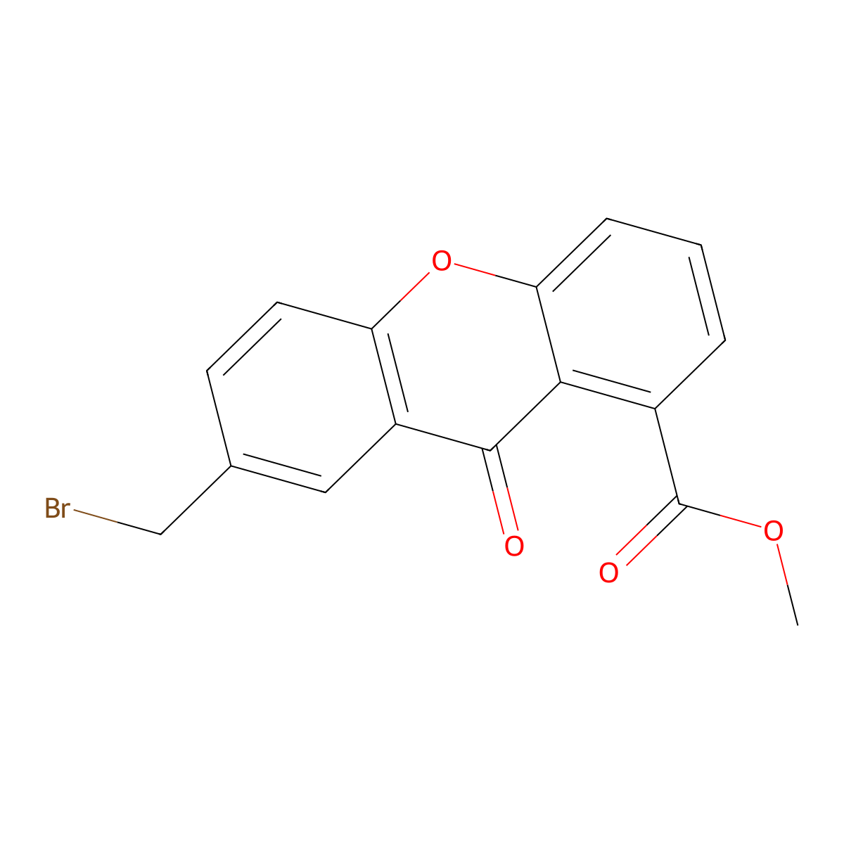 methyl 7-(bromomethyl)-9-oxo-9H-xanthene-1-carboxylate molecular structure, CAS 328526-38-1