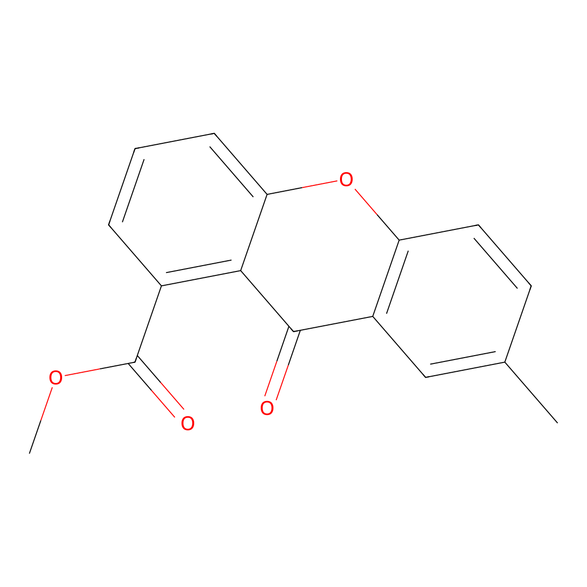 Methyl 7-methyl-9-oxo-9H-xanthene-1-carboxylate molecular structure, CAS 328526-39-2