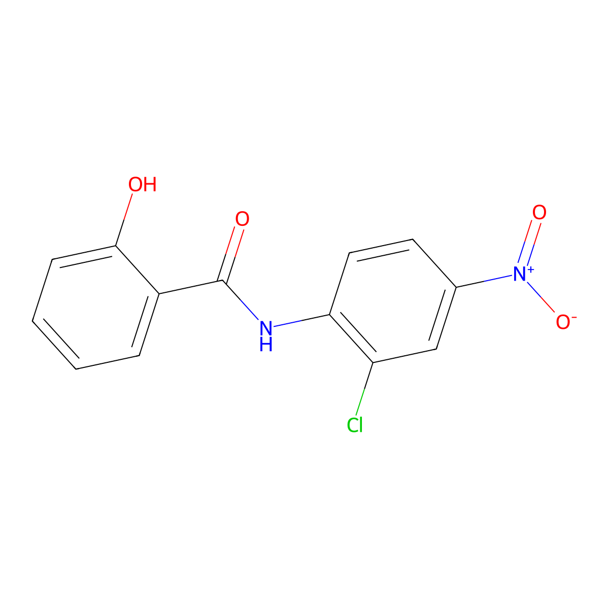 N-(2-chloro-4-nitrophenyl)-2 hydroxybenzamide molecular structure, CAS 32853-24-0