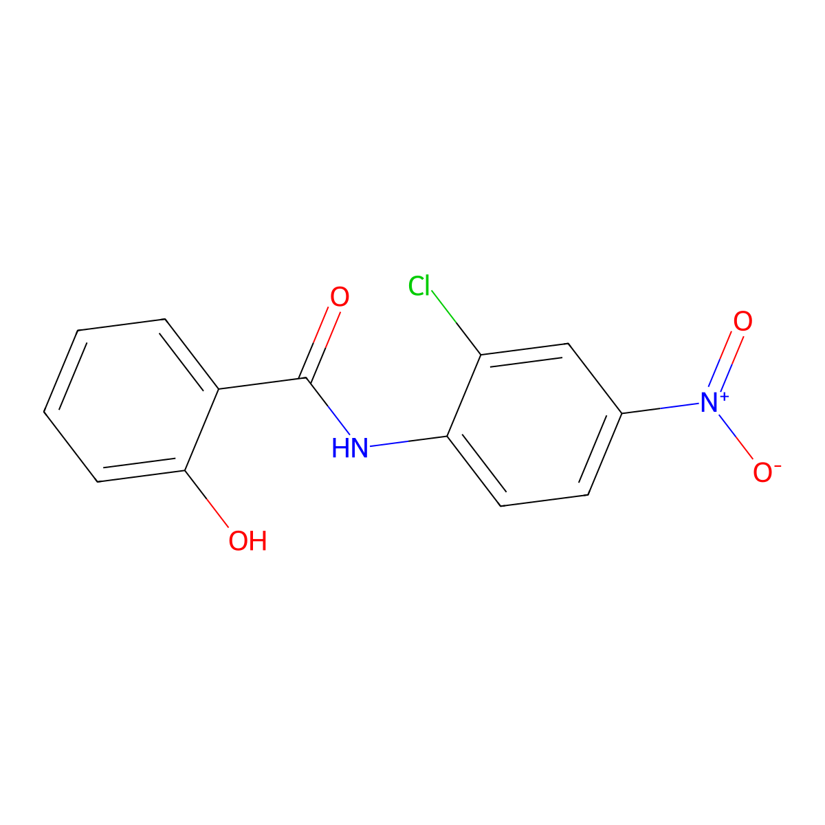 N-(2-chloro-4-nitrophenyl)-2 hydroxybenzamide molecular structure, CAS 32853-24-0