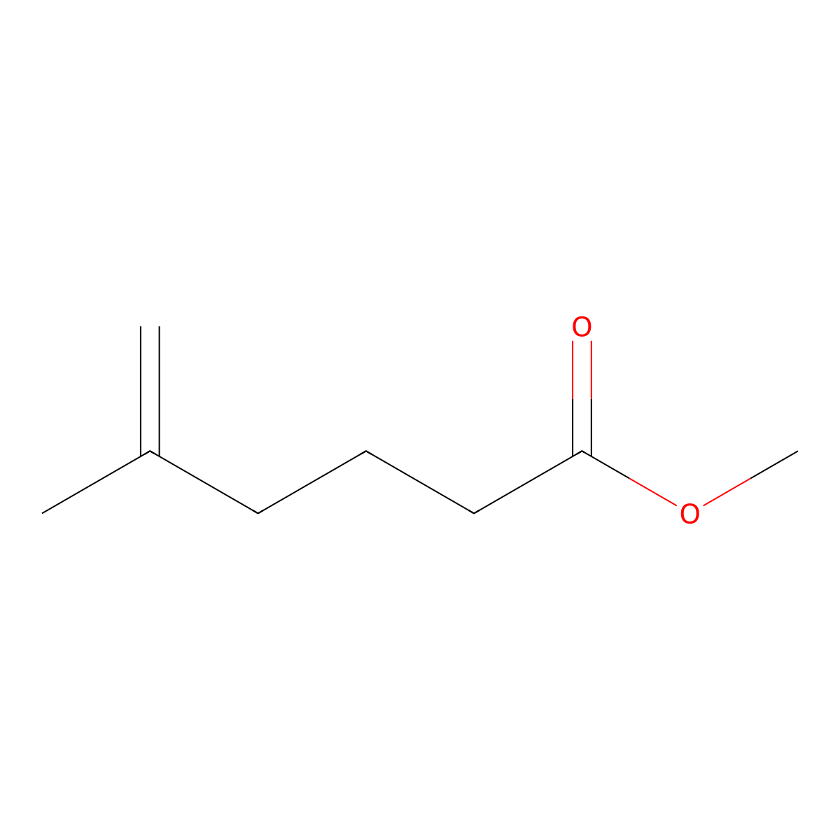 5-Hexenoic acid, 5-methyl-, methyl ester molecular structure, CAS 32853-30-8