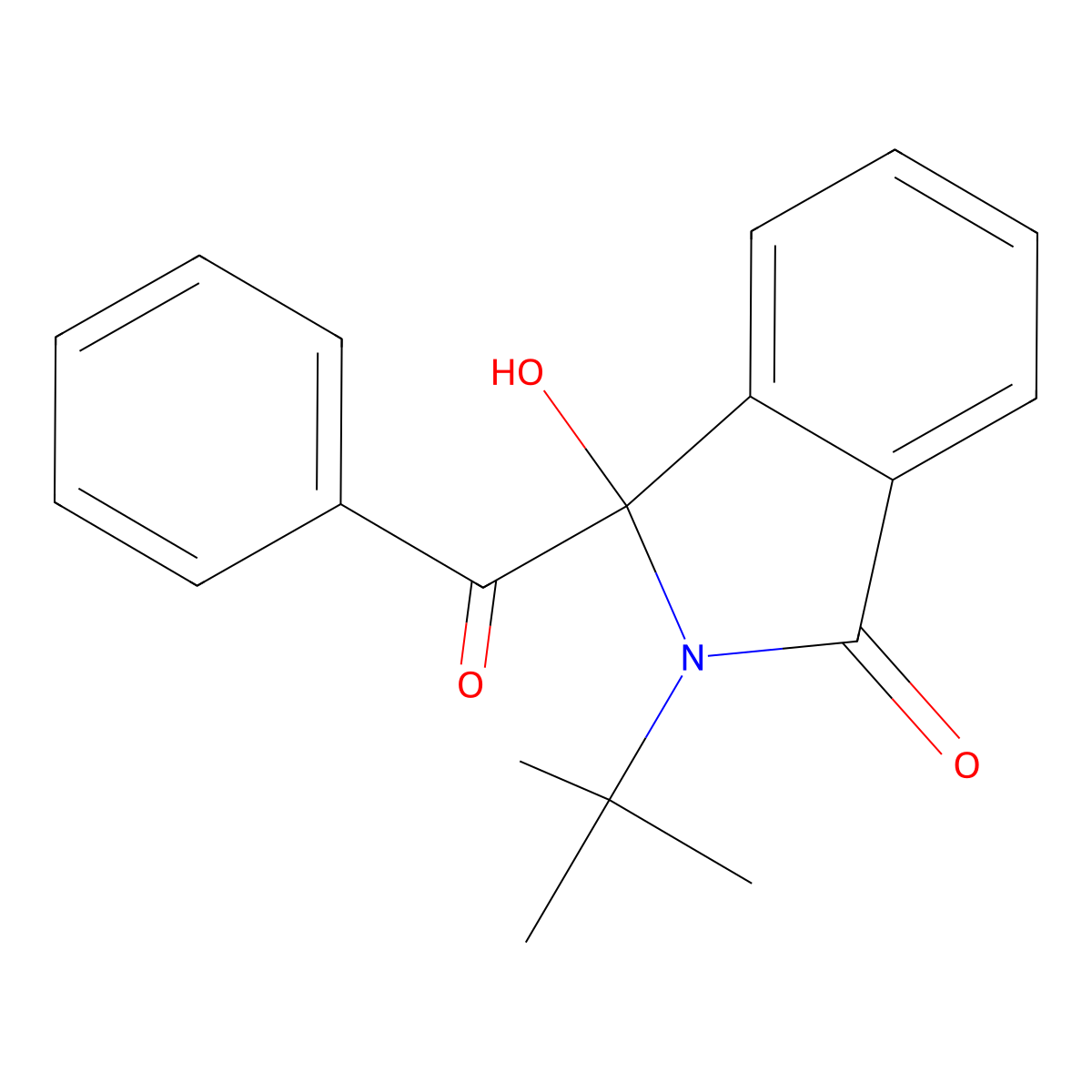 3-Benzoyl-2-(1,1-dimethylethyl)-2,3-dihydro-3-hydroxy-1H-isoindol-1-one molecular structure, CAS 32853-42-2