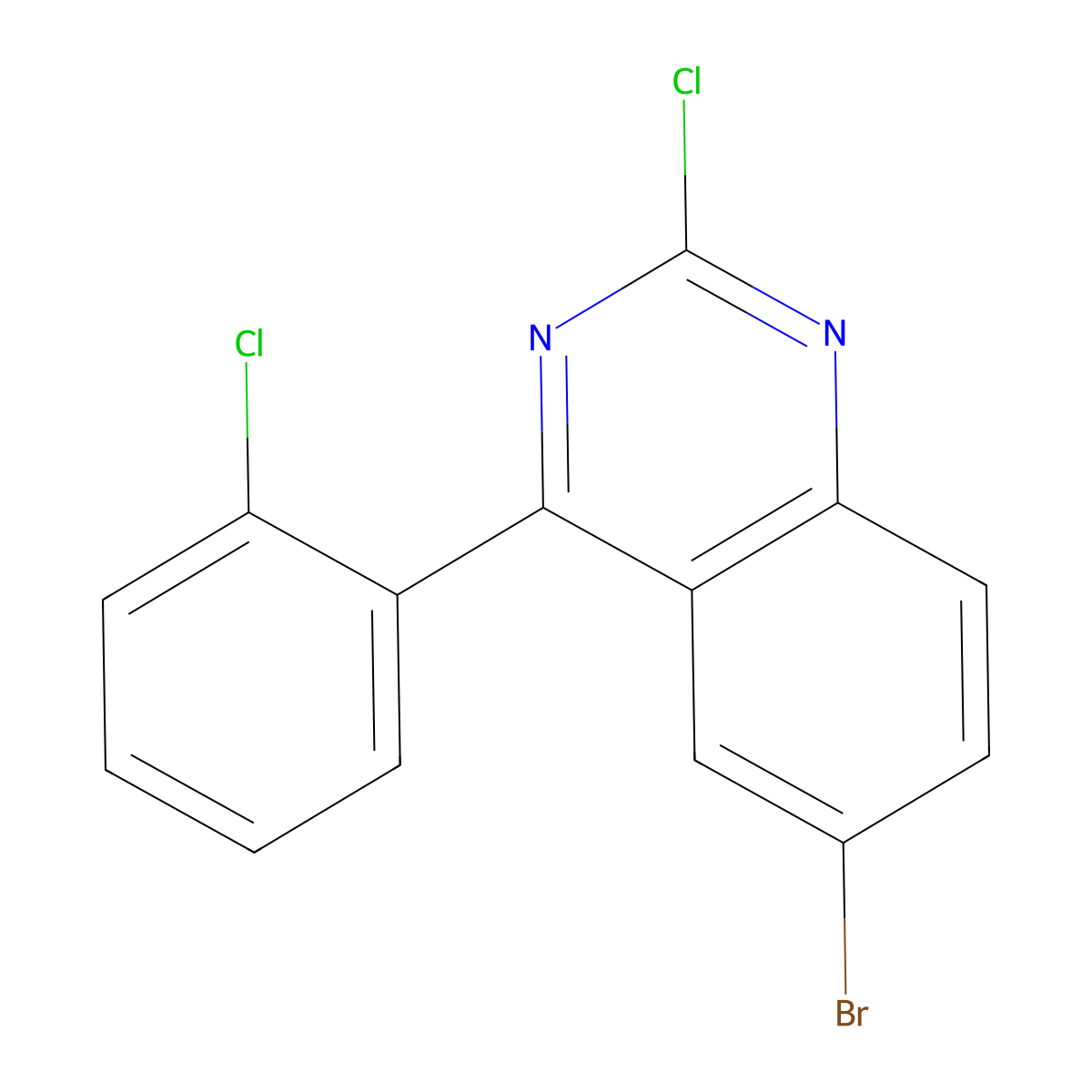 6-Bromo-2-chloro-4-(2-chlorophenyl)quinazoline molecular structure, CAS 328539-43-1
