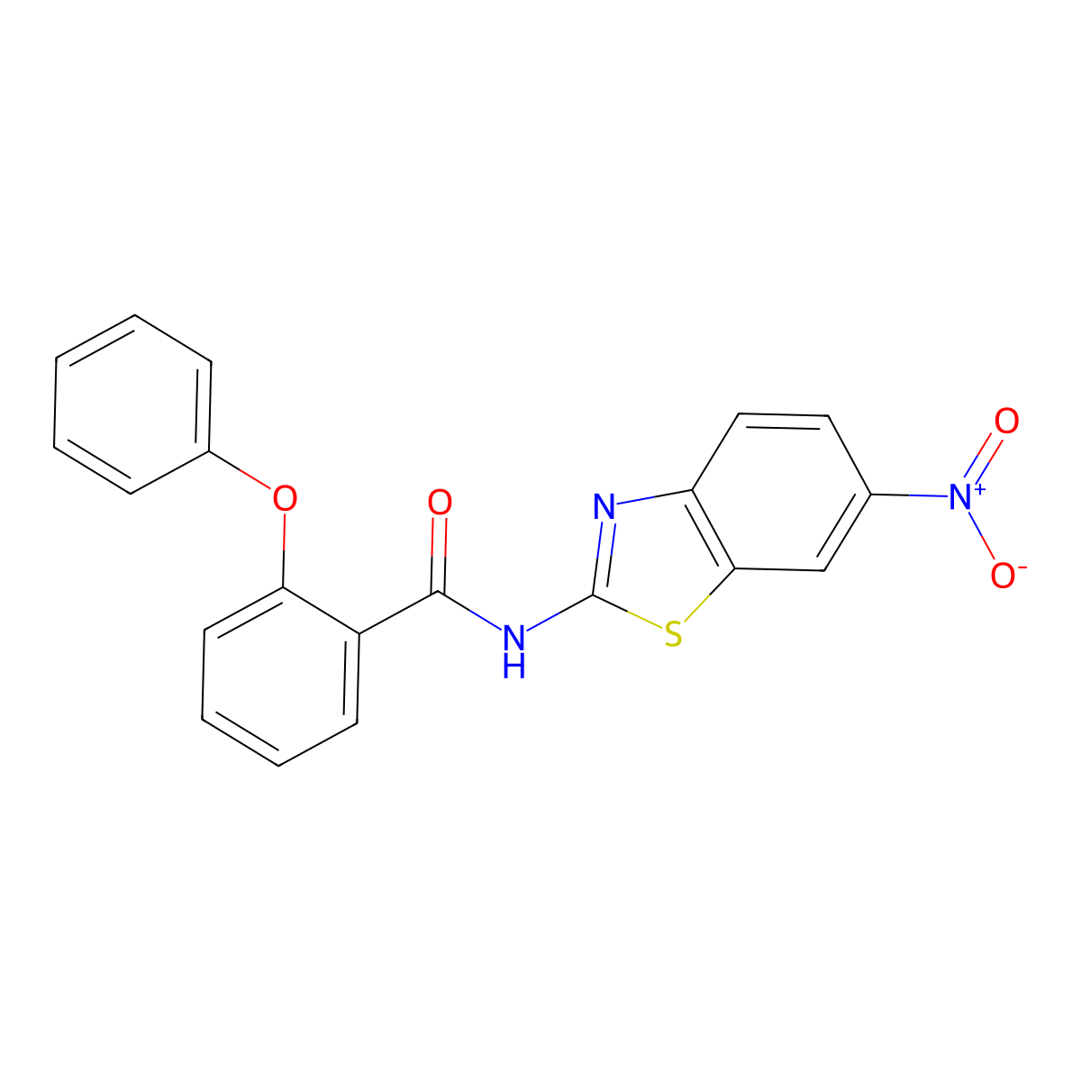 N-(6-nitro-1,3-benzothiazol-2-yl)-2-phenoxybenzamide molecular structure, CAS 328539-52-2