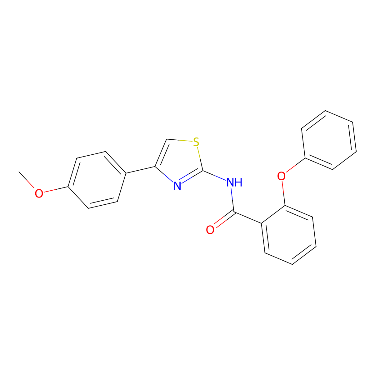 N-[4-(4-methoxyphenyl)-1,3-thiazol-2-yl]-2-phenoxybenzamide molecular structure, CAS 328539-54-4