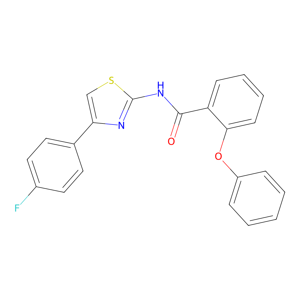 N-[4-(4-fluorophenyl)-1,3-thiazol-2-yl]-2-phenoxybenzamide molecular structure, CAS 328539-57-7