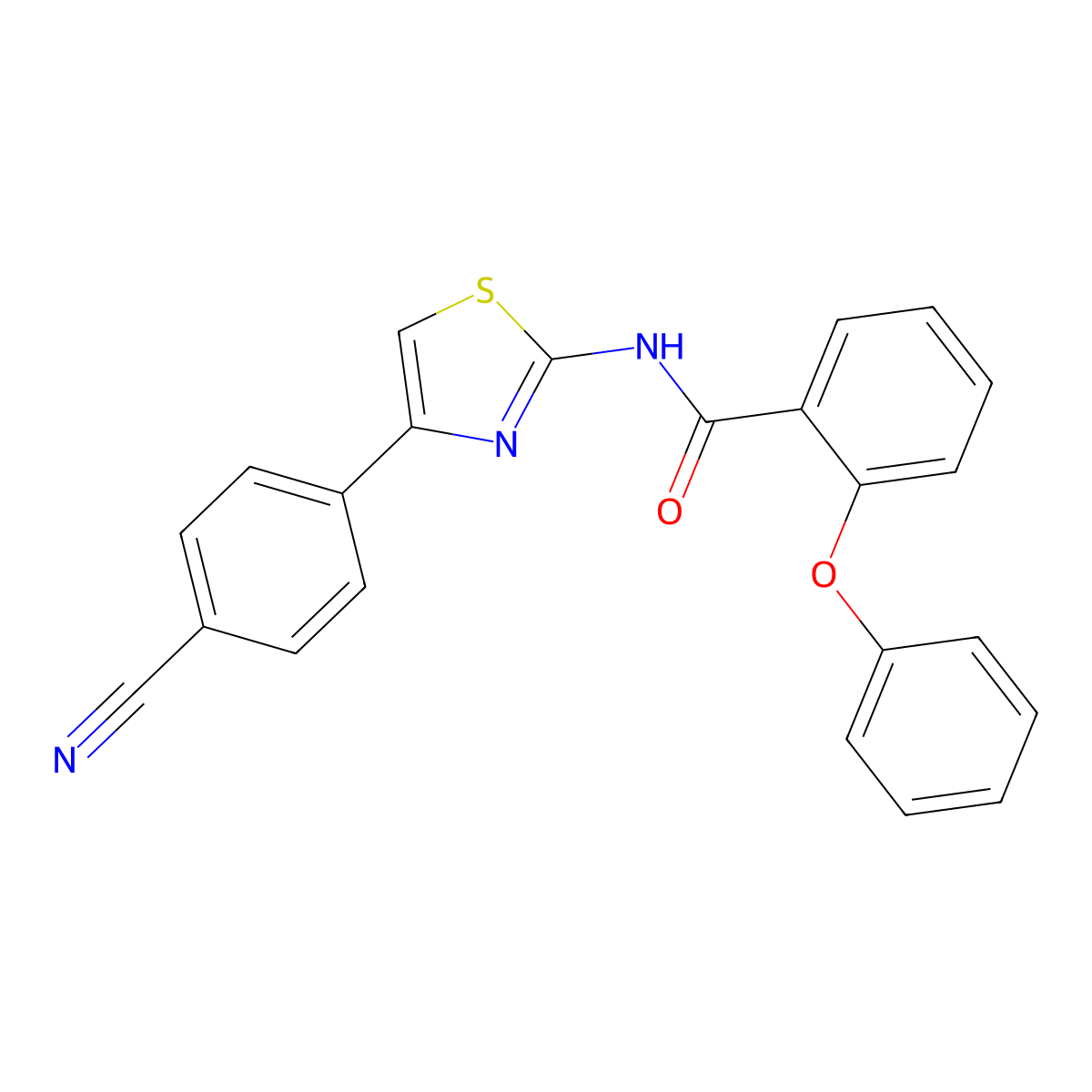 N-[4-(4-cyanophenyl)-1,3-thiazol-2-yl]-2-phenoxybenzamide molecular structure, CAS 328539-58-8