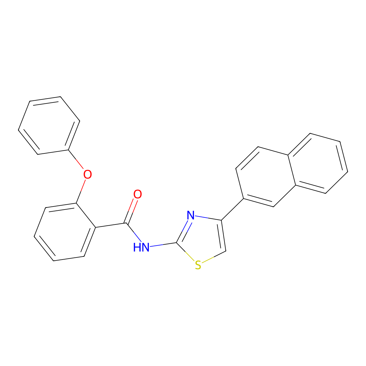 N-(4-(naphthalen-2-yl)thiazol-2-yl)-2-phenoxybenzamide molecular structure, CAS 328539-59-9